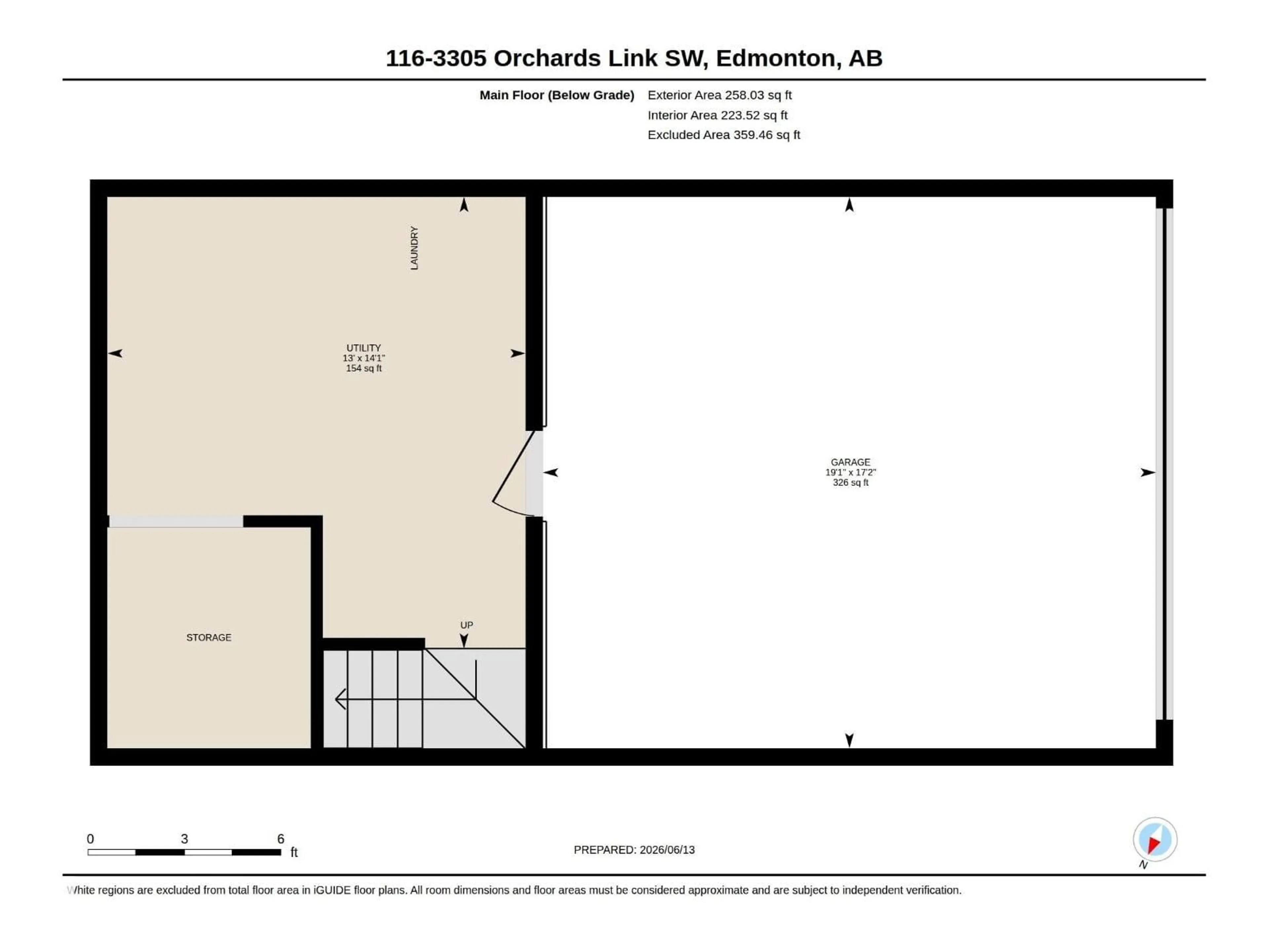Floor plan for #116 - 3305 ORCHARDS LI, Edmonton Alberta T6X2H1