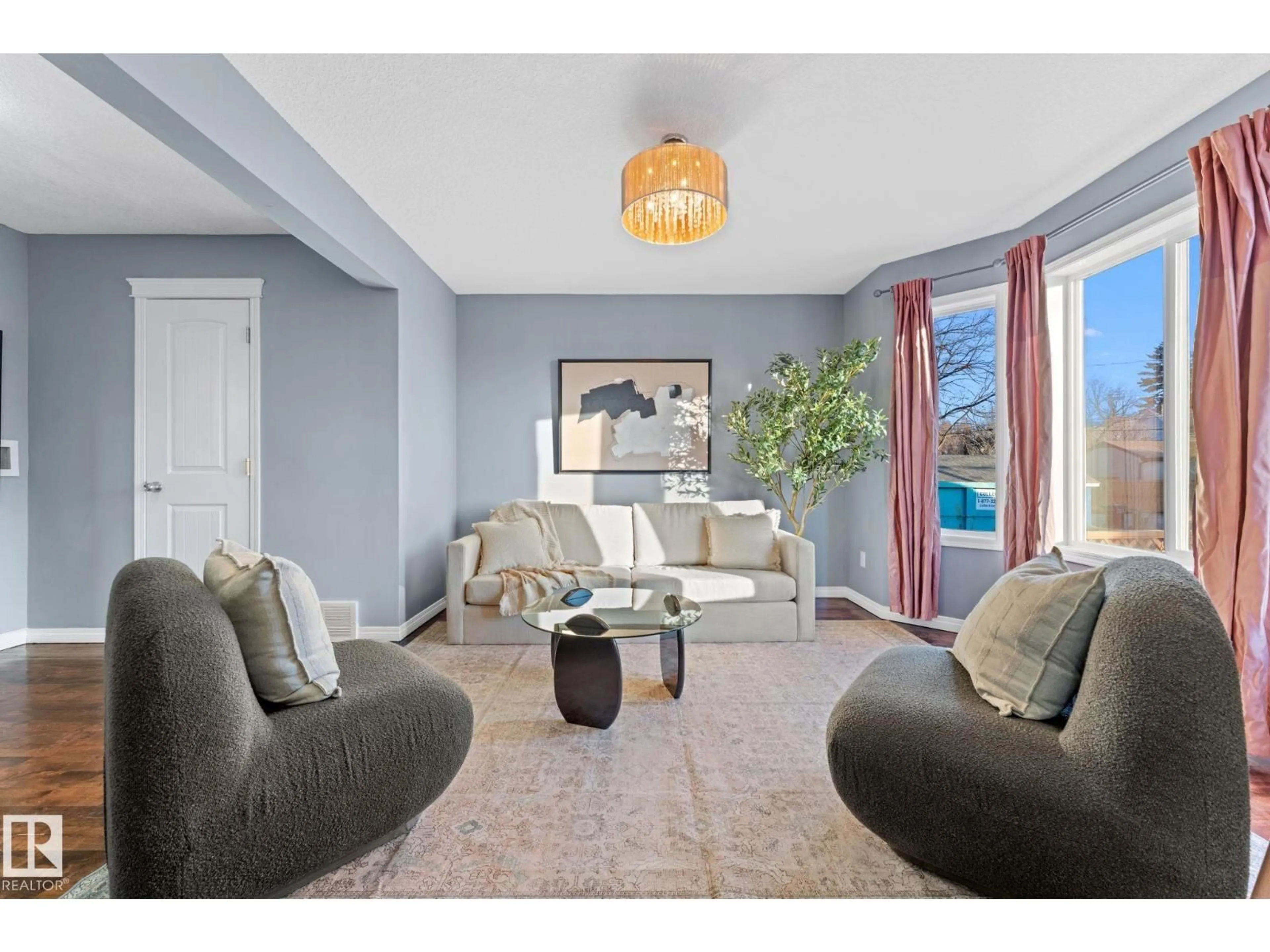 Living room with furniture, unknown for NW - 12713 116 ST, Edmonton Alberta T5E5H1