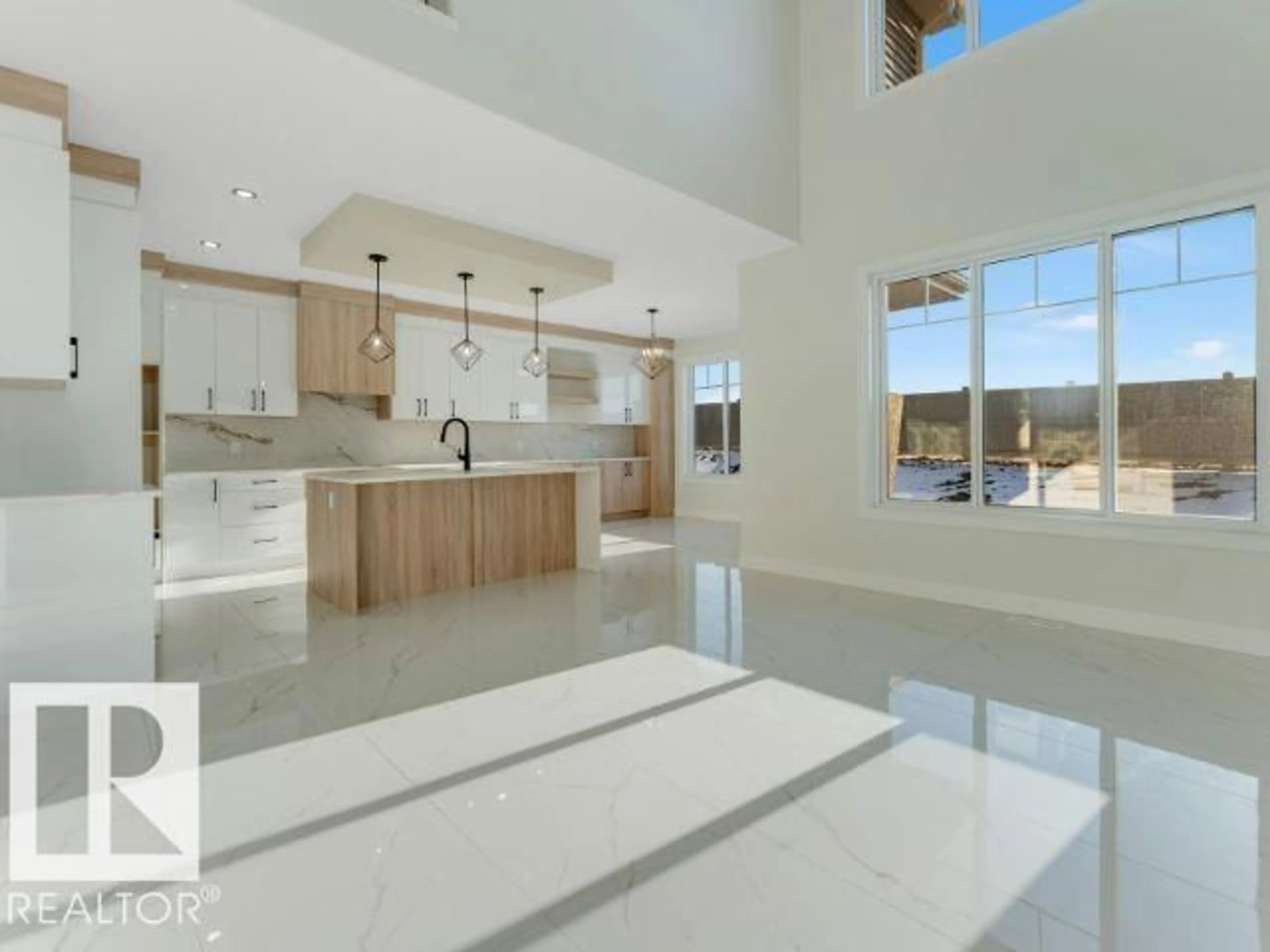 Open concept kitchen, ceramic/tile floor for 4319 36 ST, Beaumont Alberta T4X3G8