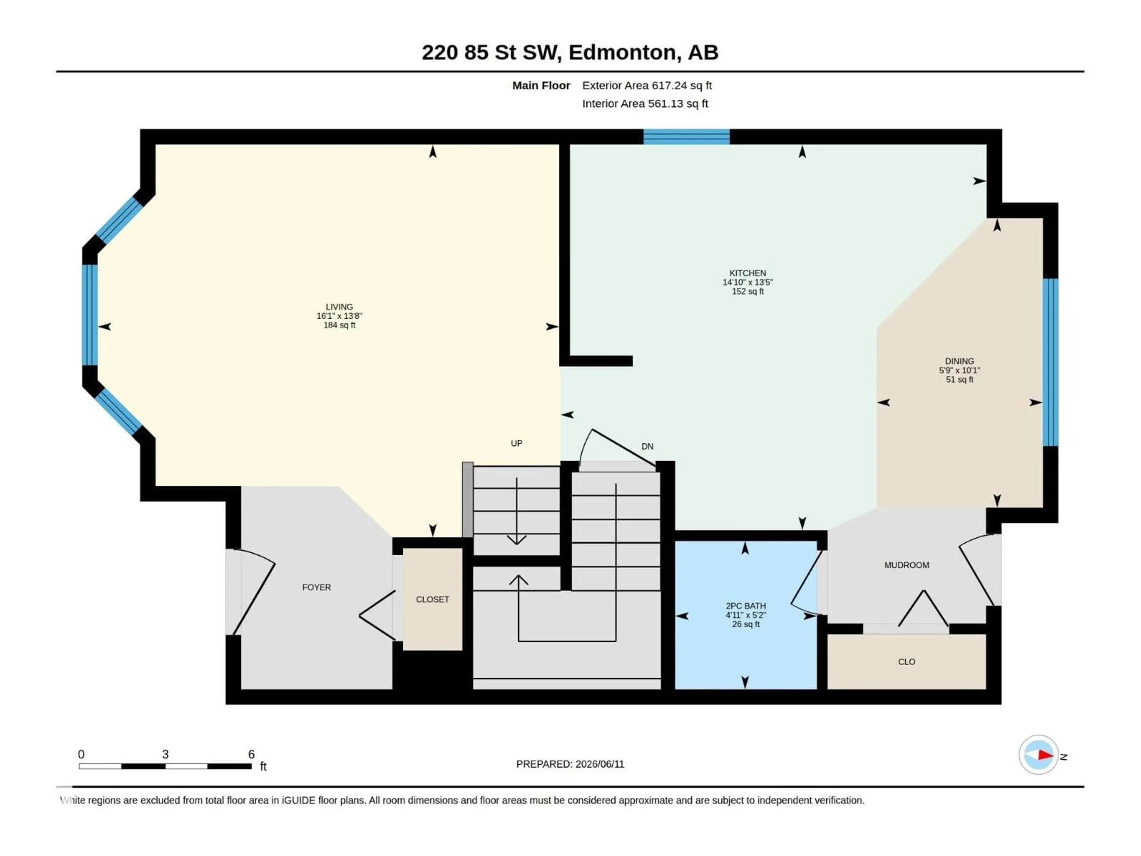 Floor plan for SW - 220 85 ST, Edmonton Alberta T6X1H5