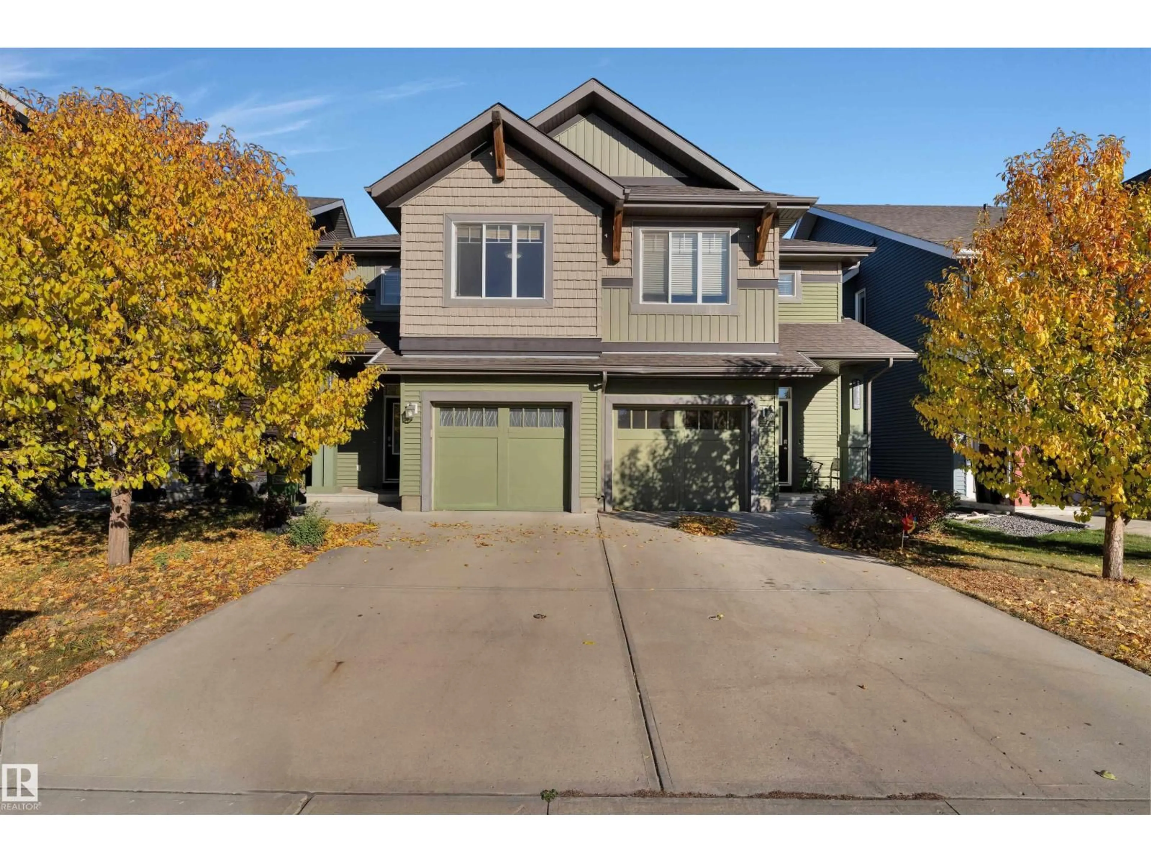 Home with vinyl exterior material, street for 5405 CRABAPPLE LO, Edmonton Alberta T6X1S5