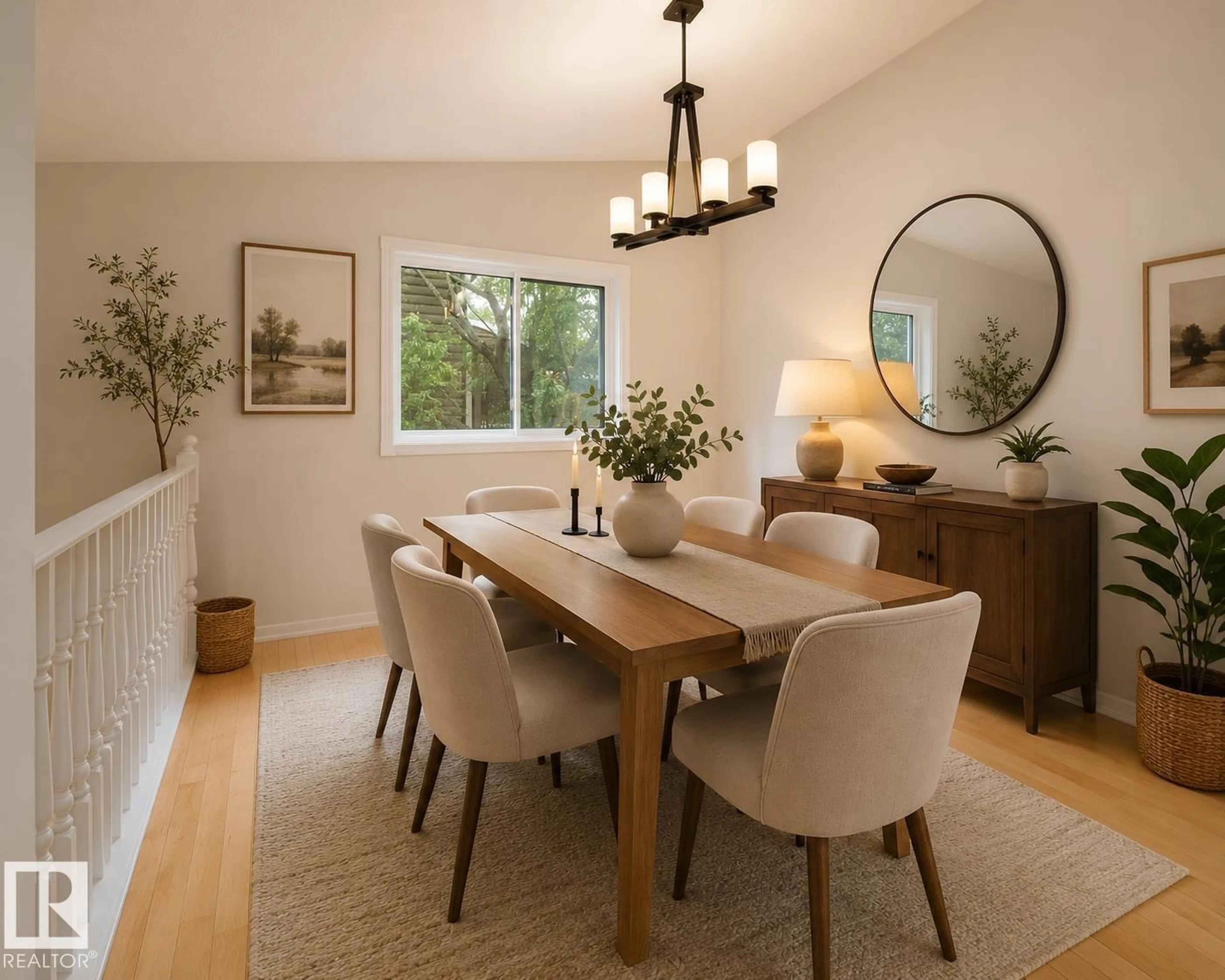 Dining room, wood/laminate floor for NW - 4107 147 ST, Edmonton Alberta T6H5V6
