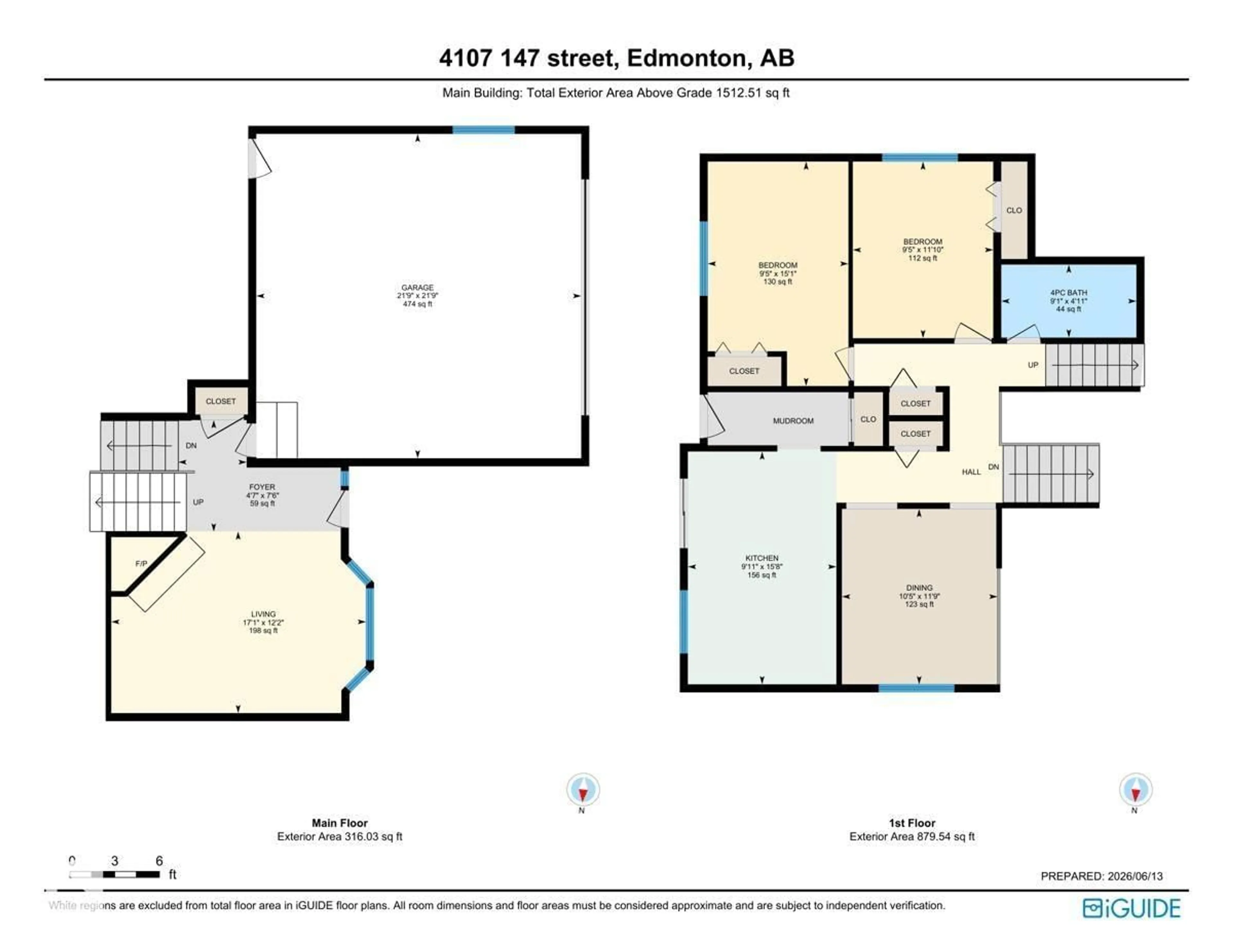 Floor plan for NW - 4107 147 ST, Edmonton Alberta T6H5V6