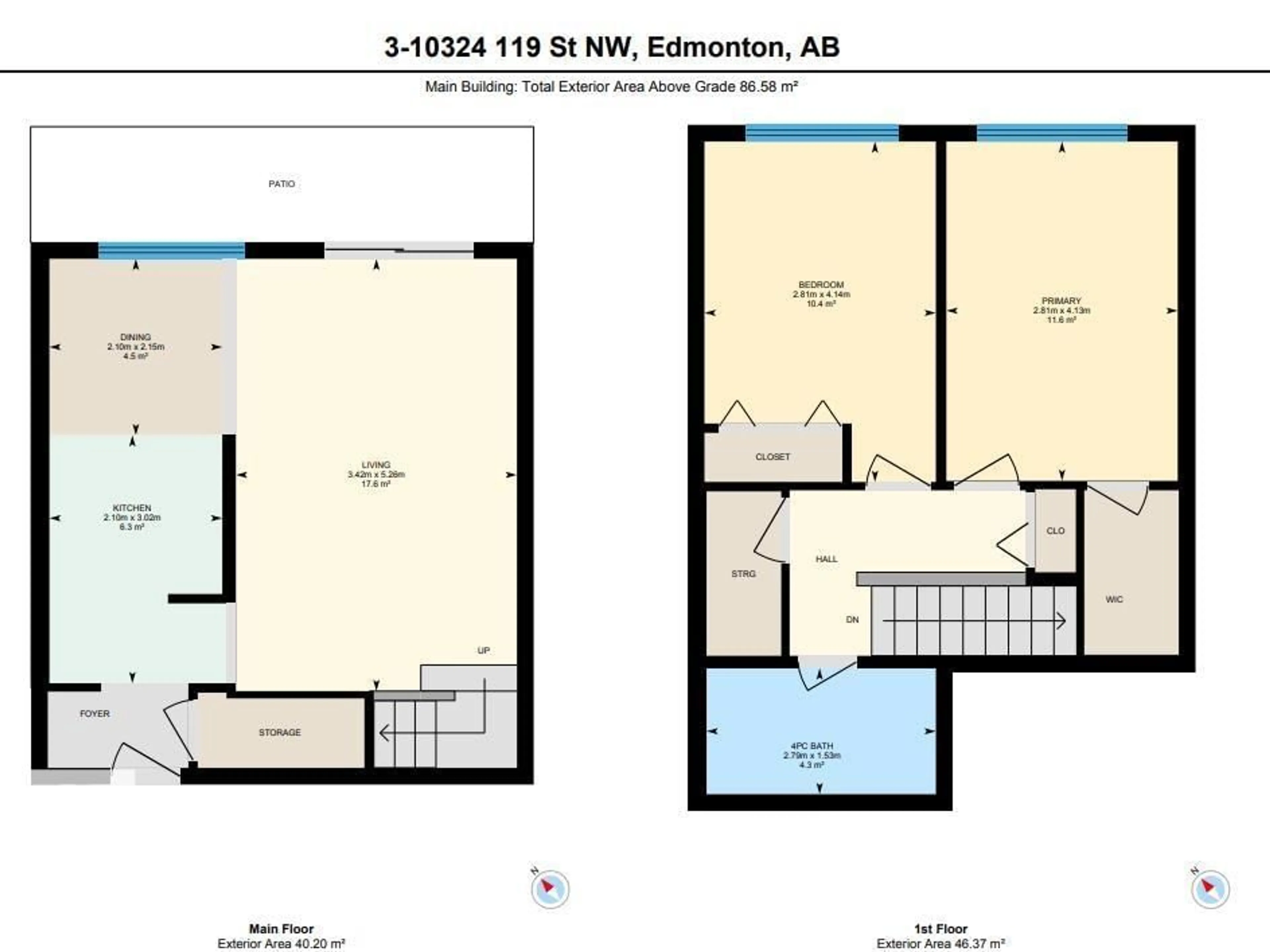 Floor plan for #3 - 10324 119 ST NW, Edmonton Alberta T5K1Z6