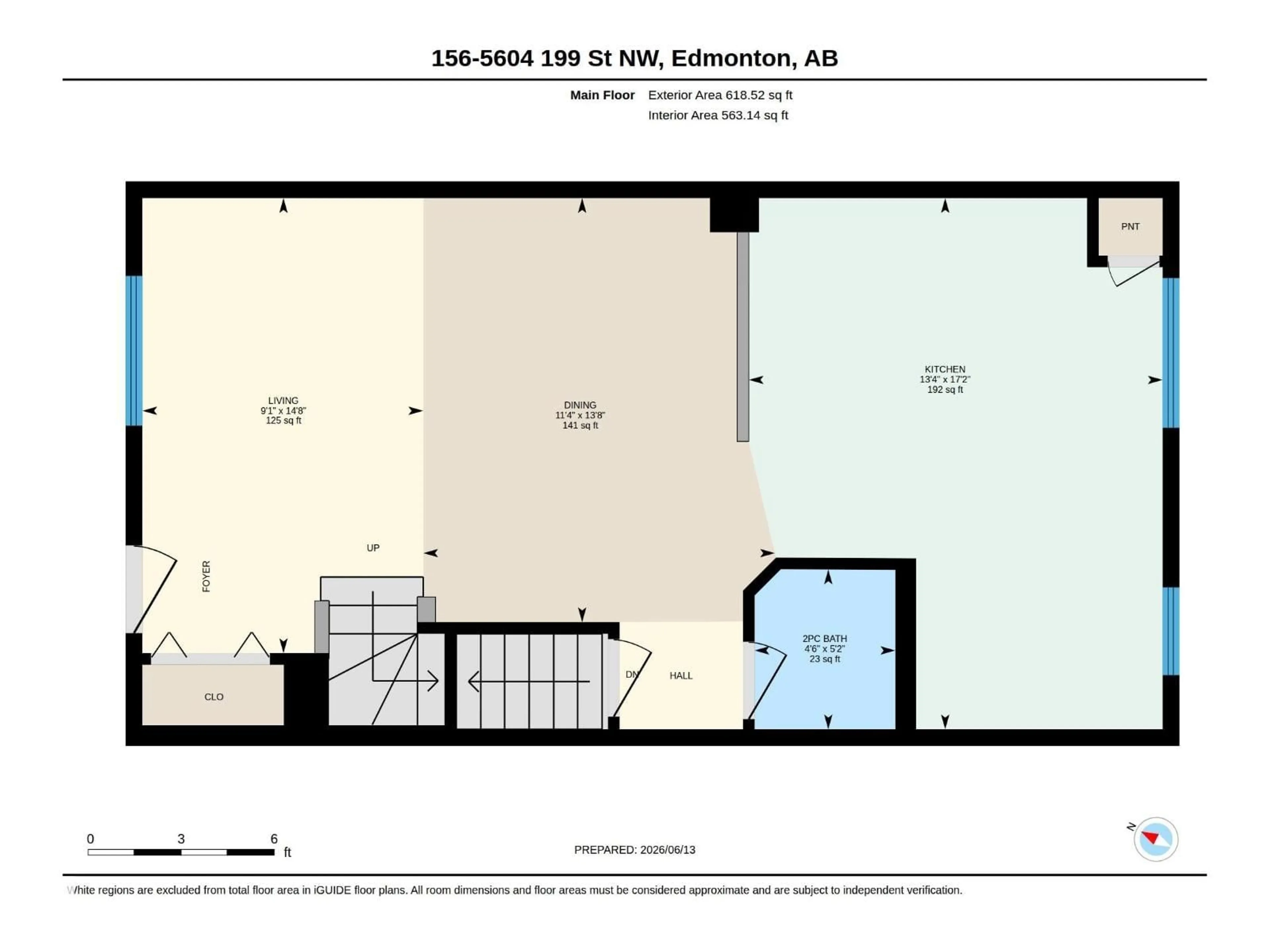 Floor plan for 5604 - 156 199 ST, Edmonton Alberta T6M2Z9