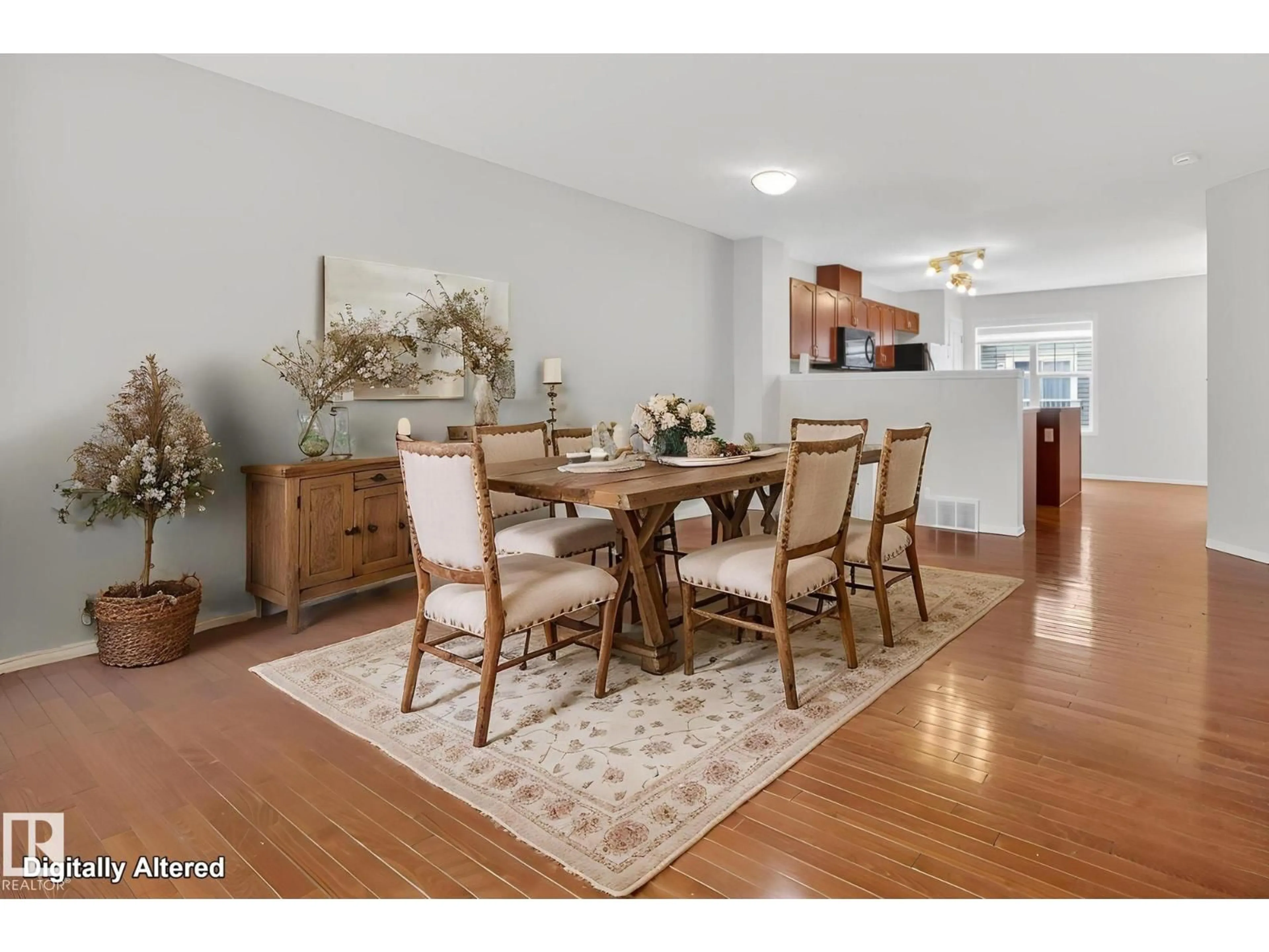 Dining room, wood/laminate floor for 5604 - 156 199 ST, Edmonton Alberta T6M2Z9