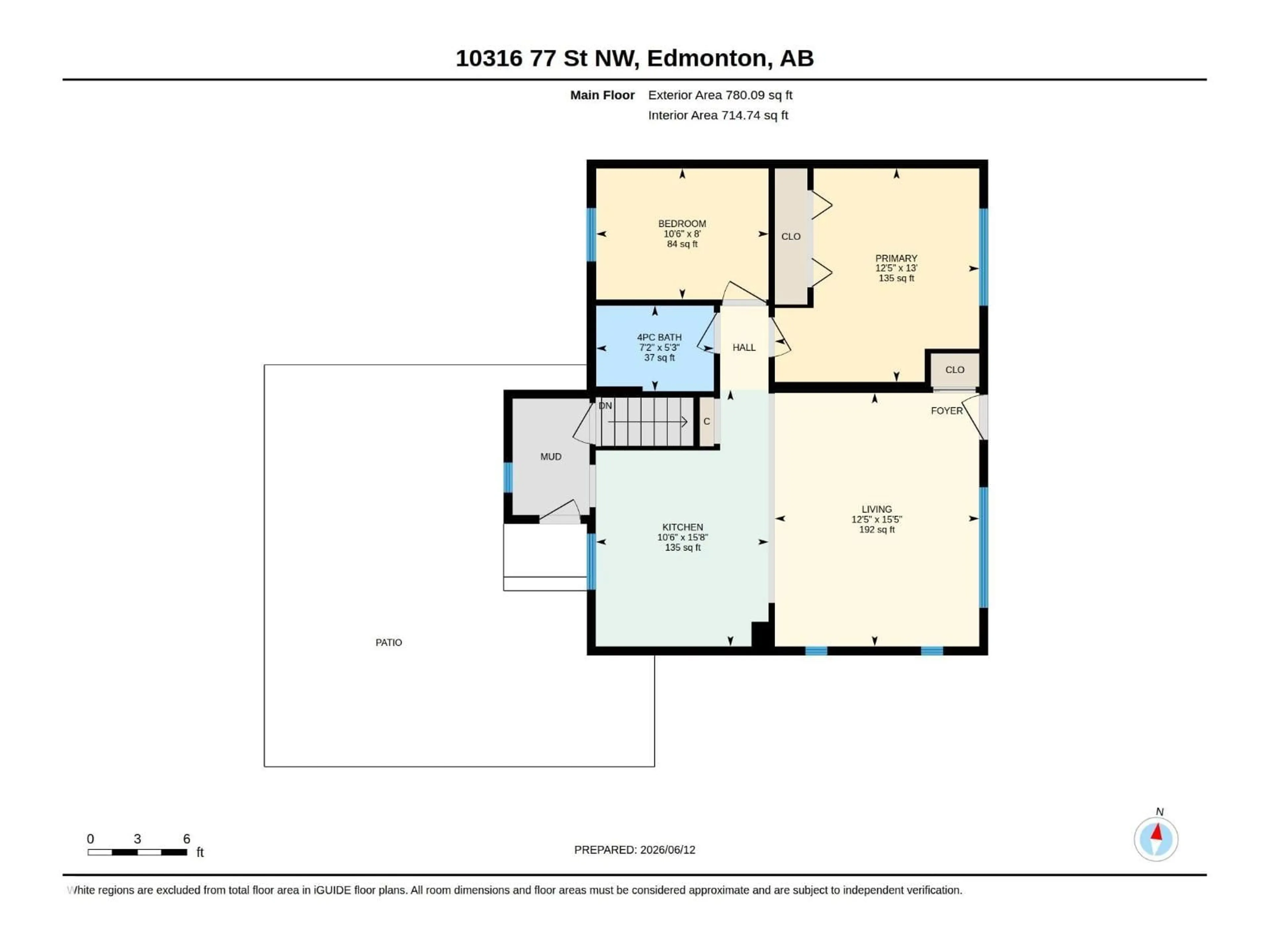 Floor plan for 10316 77 ST, Edmonton Alberta T6A3C3
