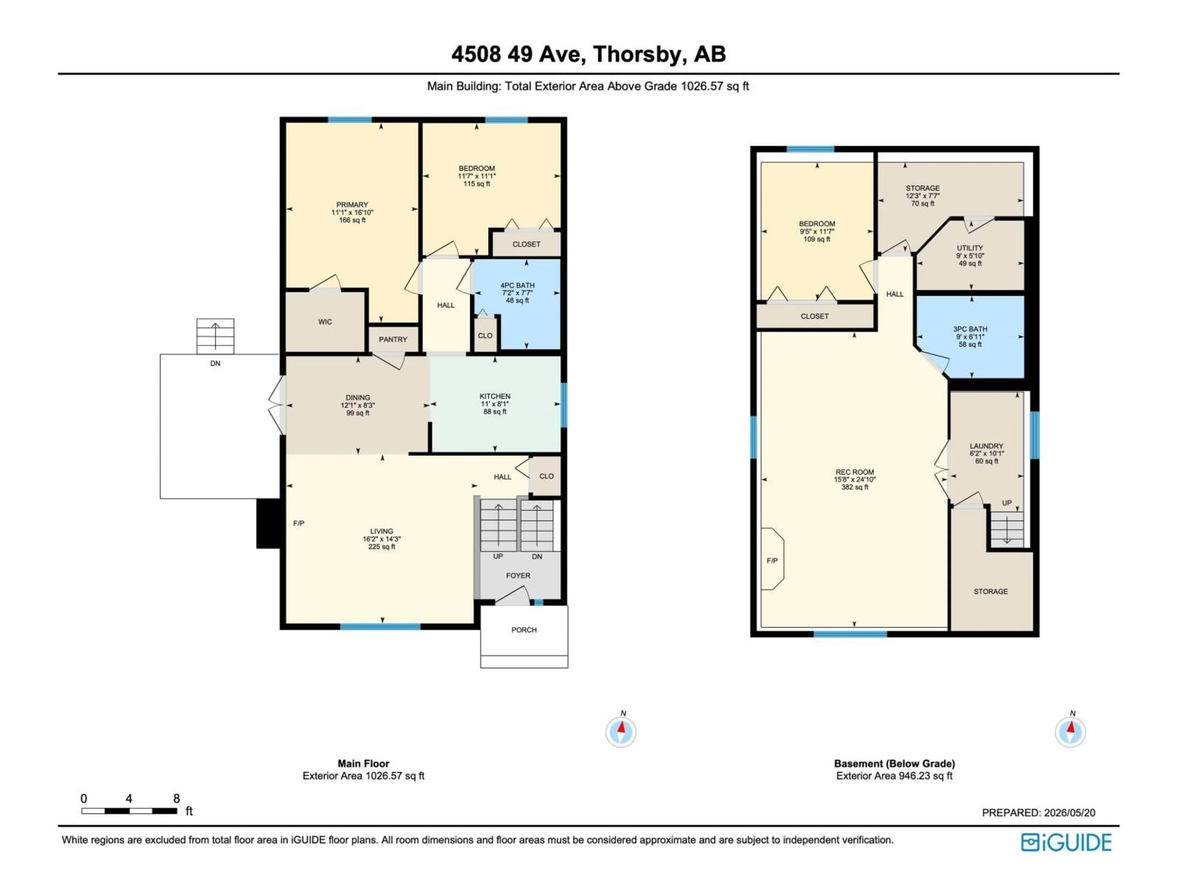 Floor plan for 4508 49 AV, Thorsby Alberta T0C2P0