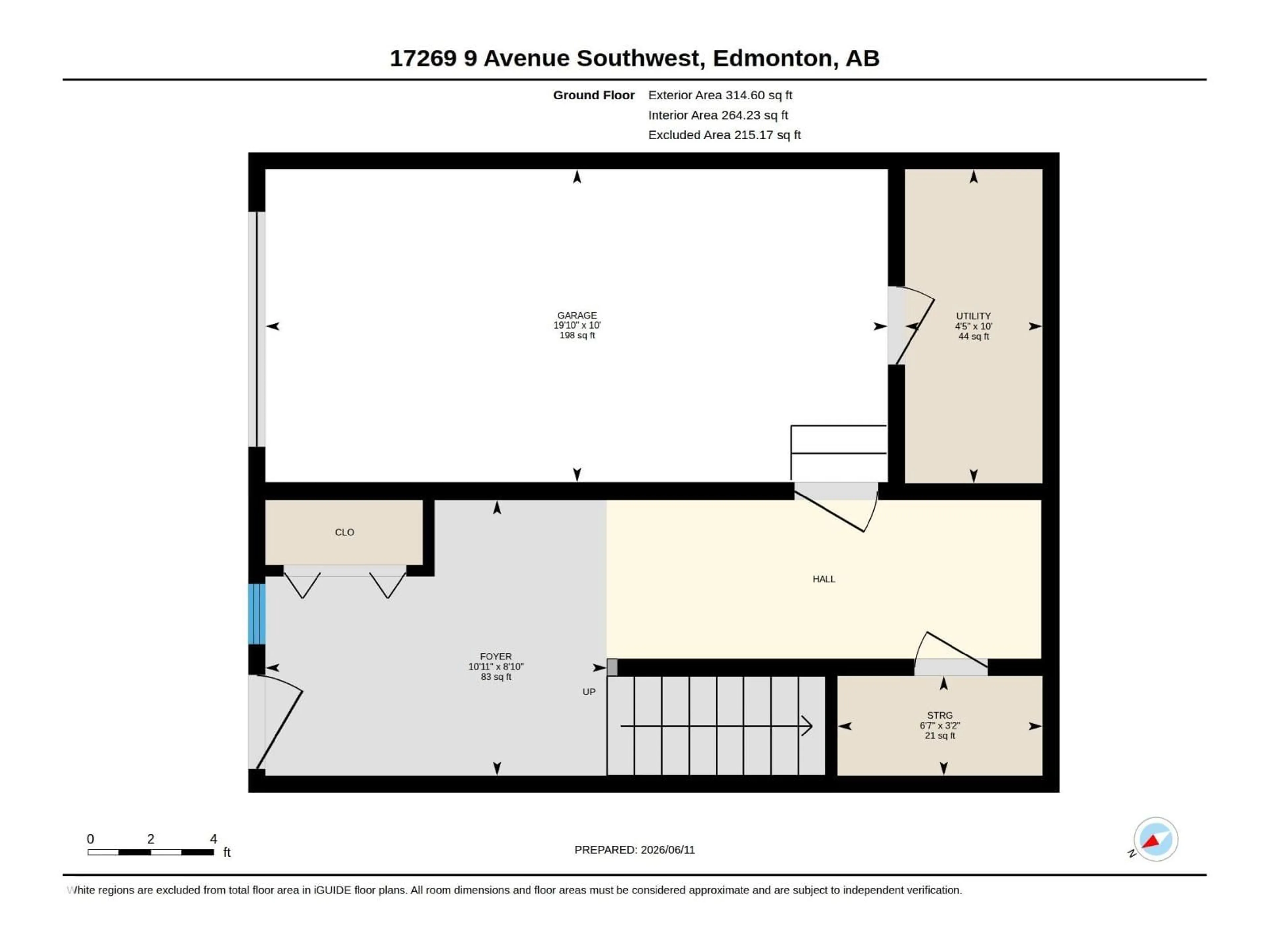 Floor plan for SW - 17269 9 AV, Edmonton Alberta T6W3V4