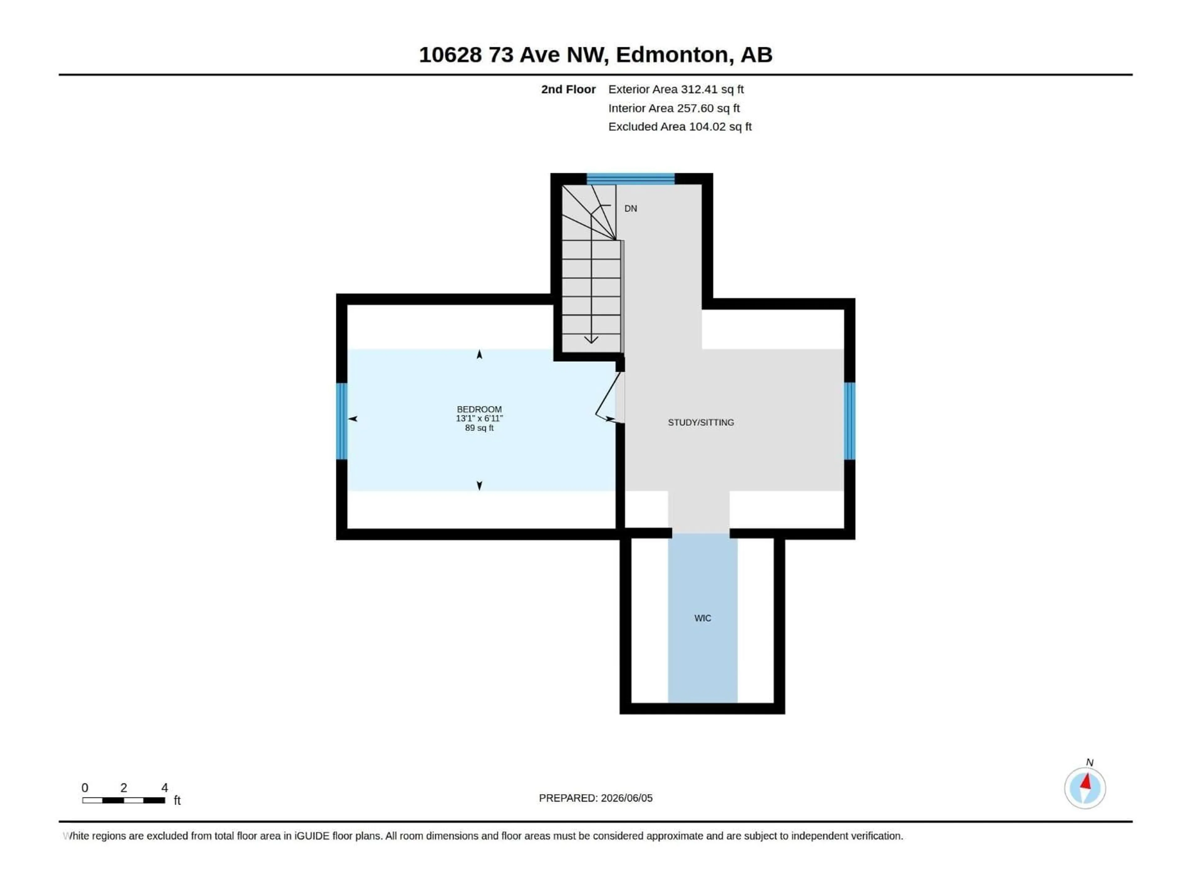 Floor plan for 10628 73 AV, Edmonton Alberta T6E1C4