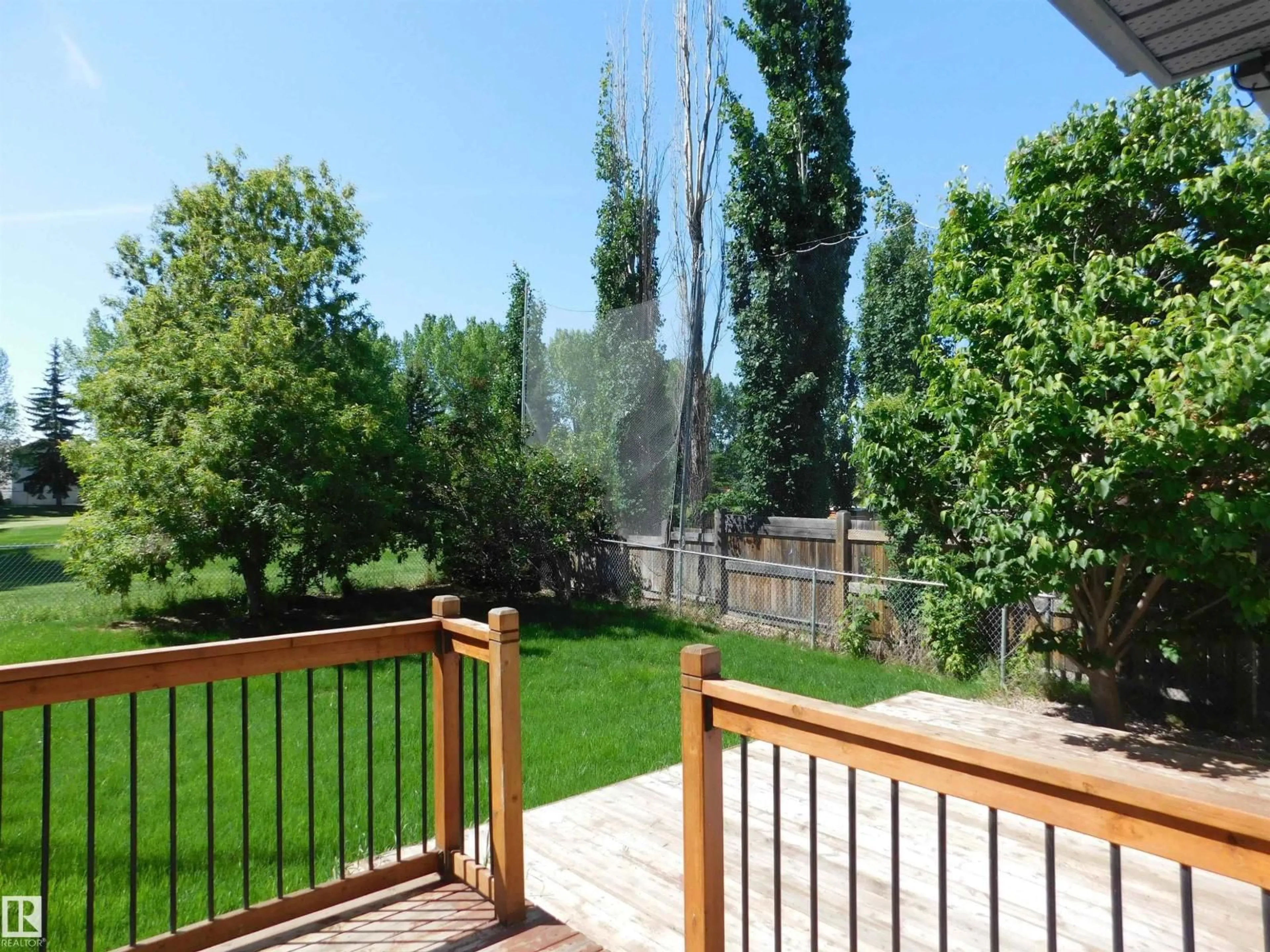 Patio, forest/trees view for NW - 2255 BRENNAN CO, Edmonton Alberta T5T6M3