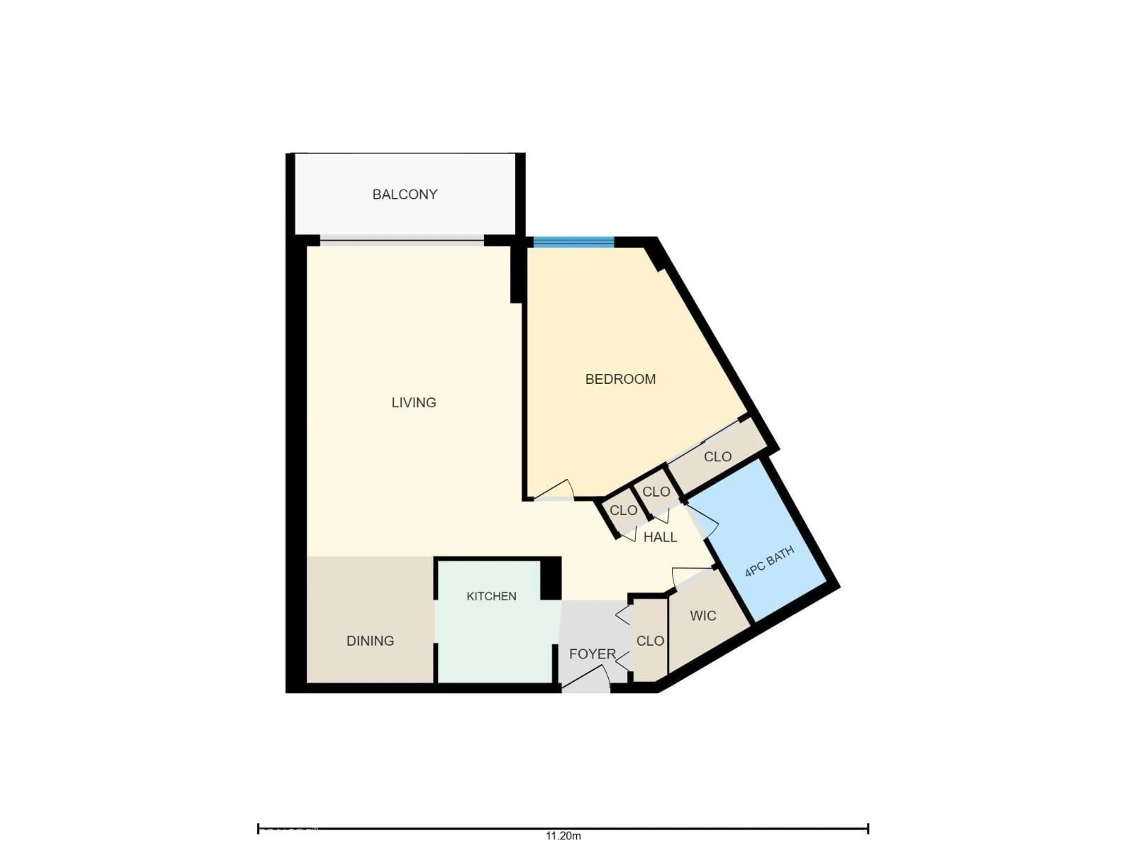 Floor plan for #412 - 13910 STONY PLAIN RD, Edmonton Alberta T5N3R2