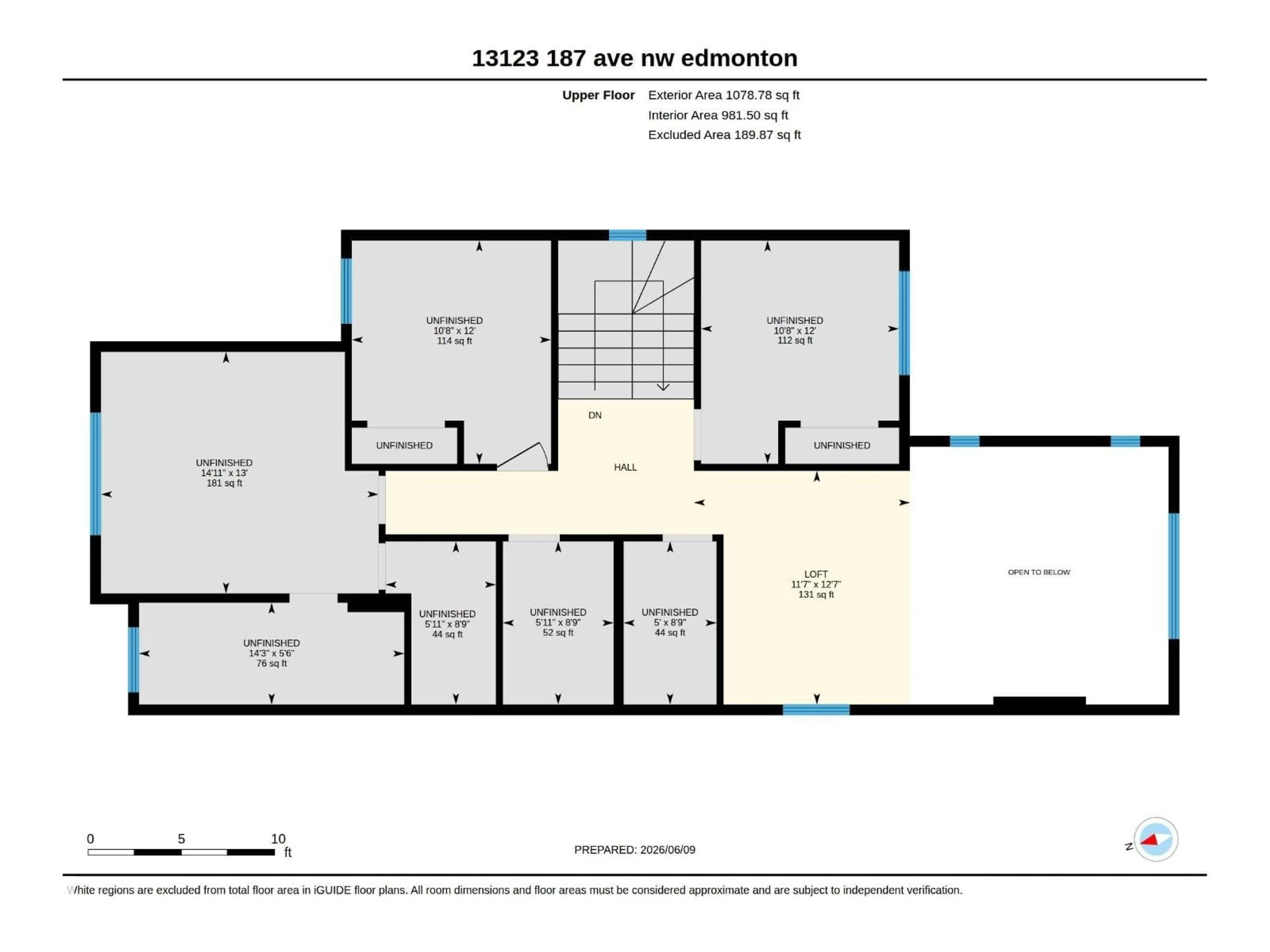 Floor plan for 13123 187 AV, Edmonton Alberta T6V0N3