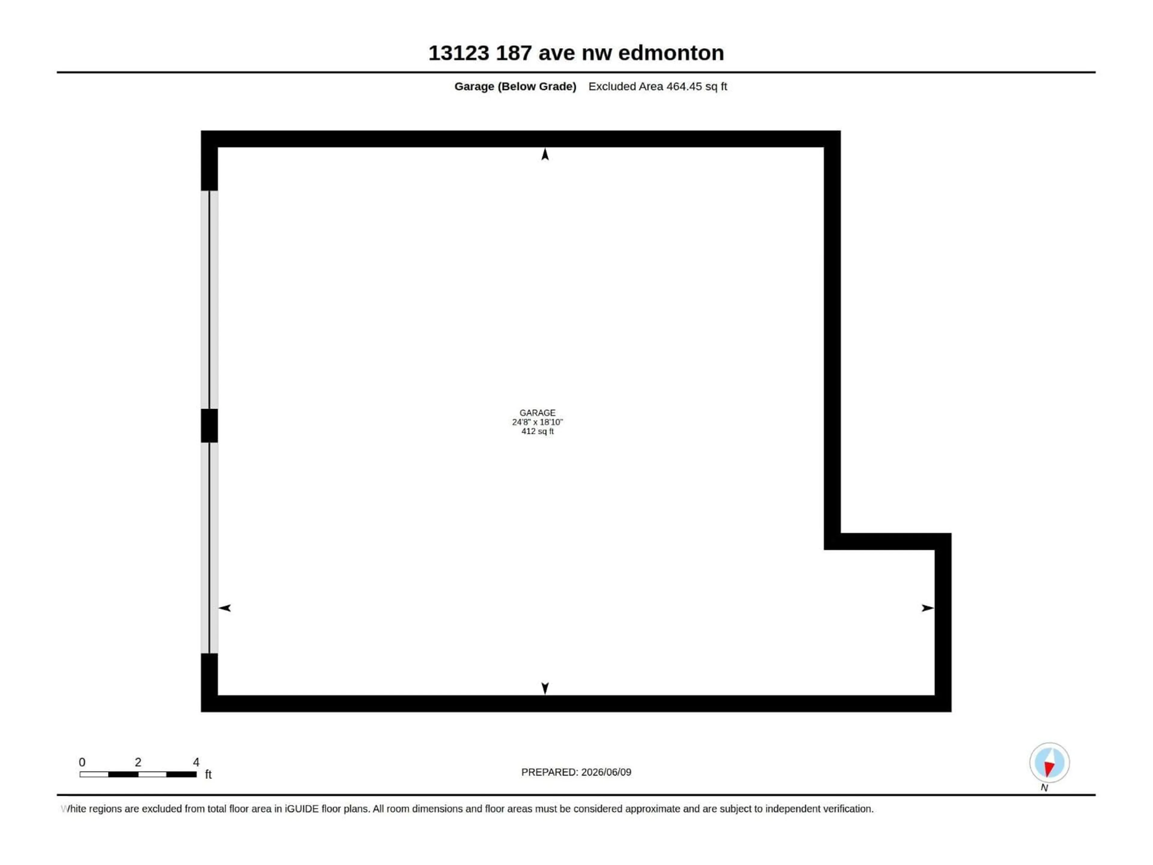 Floor plan for 13123 187 AV, Edmonton Alberta T6V0N3