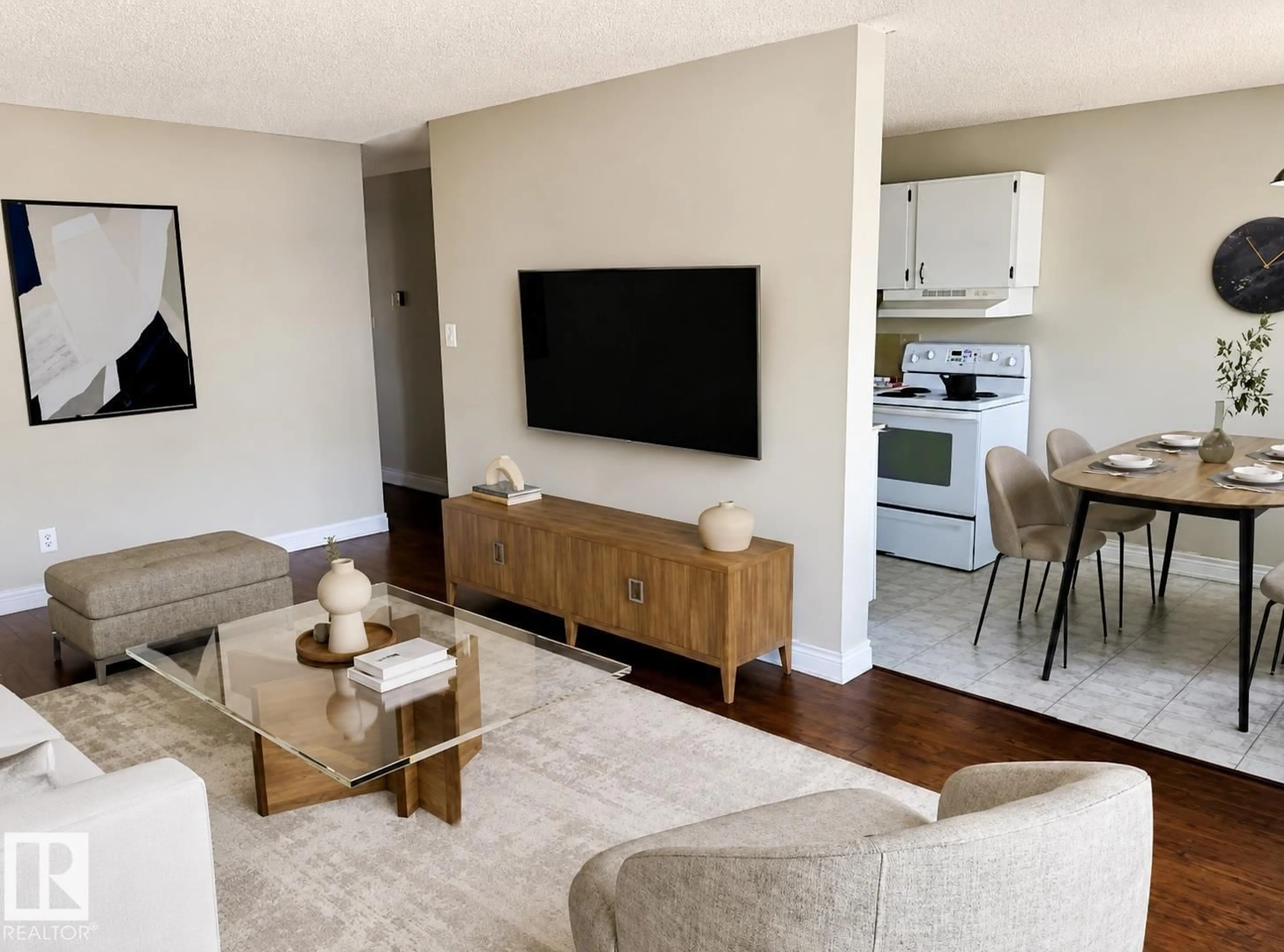 Living room with furniture, unknown for #201 - 10149 83 AV, Edmonton Alberta T6E2C5