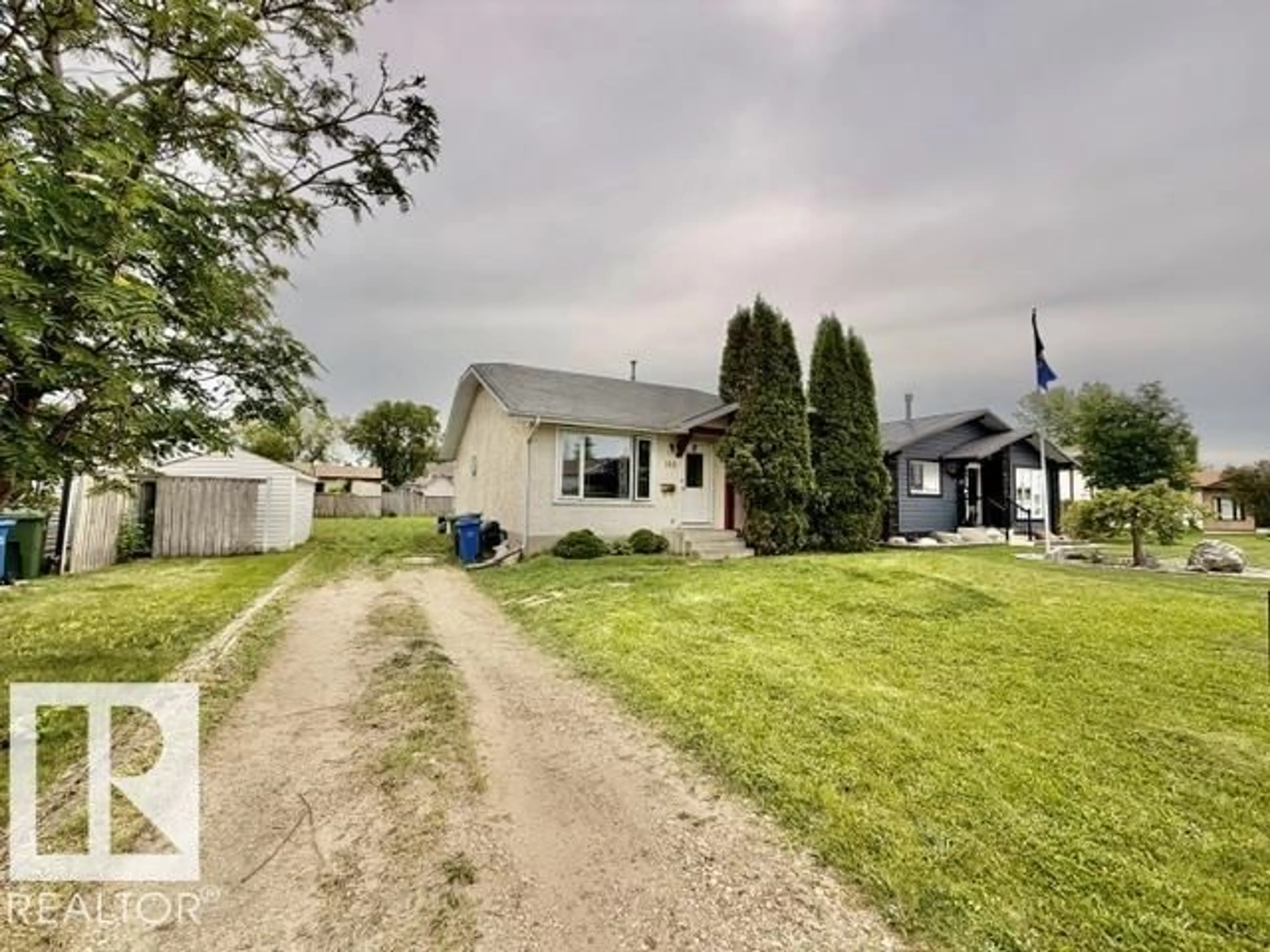 A pic from outside/outdoor area/front of a property/back of a property/a pic from drone, street for 169 GARNET CR, Wetaskiwin Alberta T9A2S3