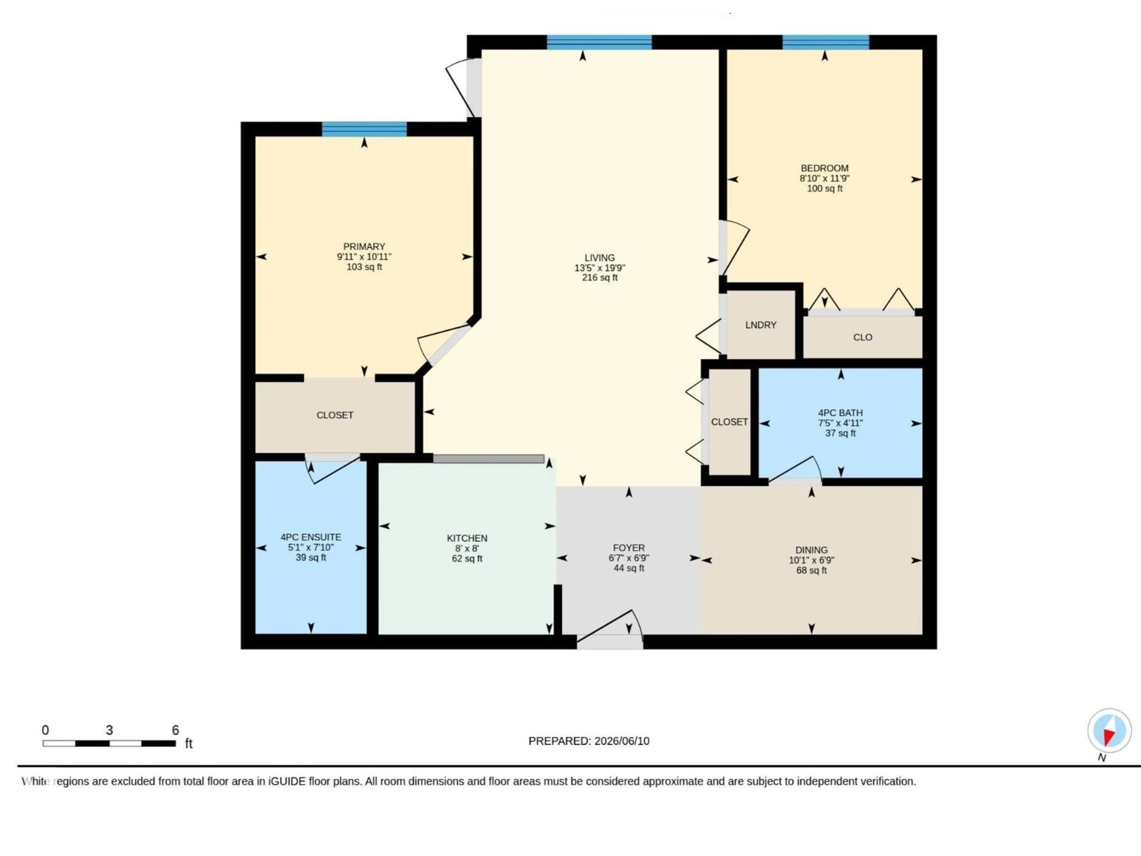 Floor plan for SW - 220 12035 22 AV, Edmonton Alberta T6W2X9