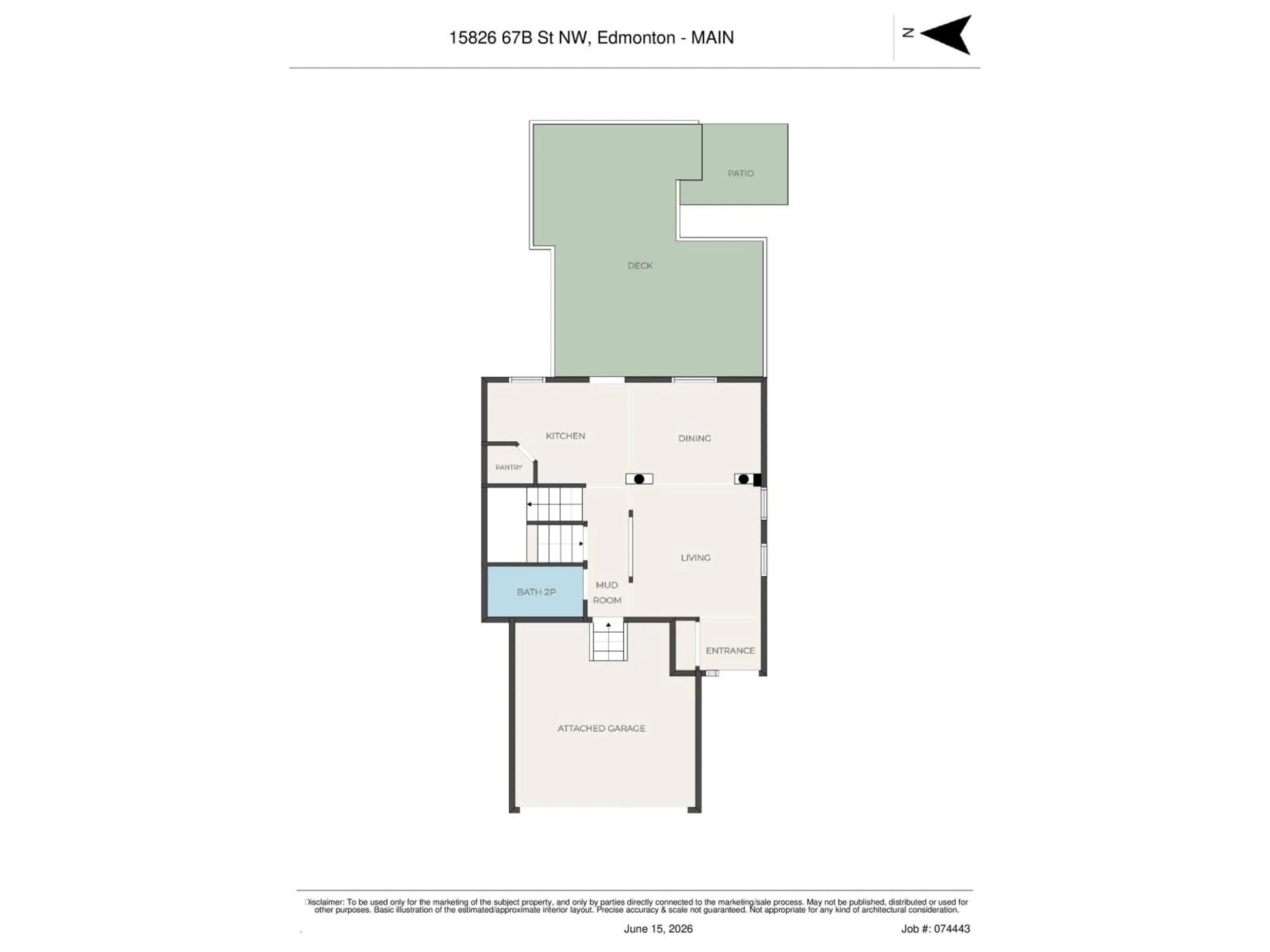 Floor plan for NW - 15826 67B ST, Edmonton Alberta T5Z3A8