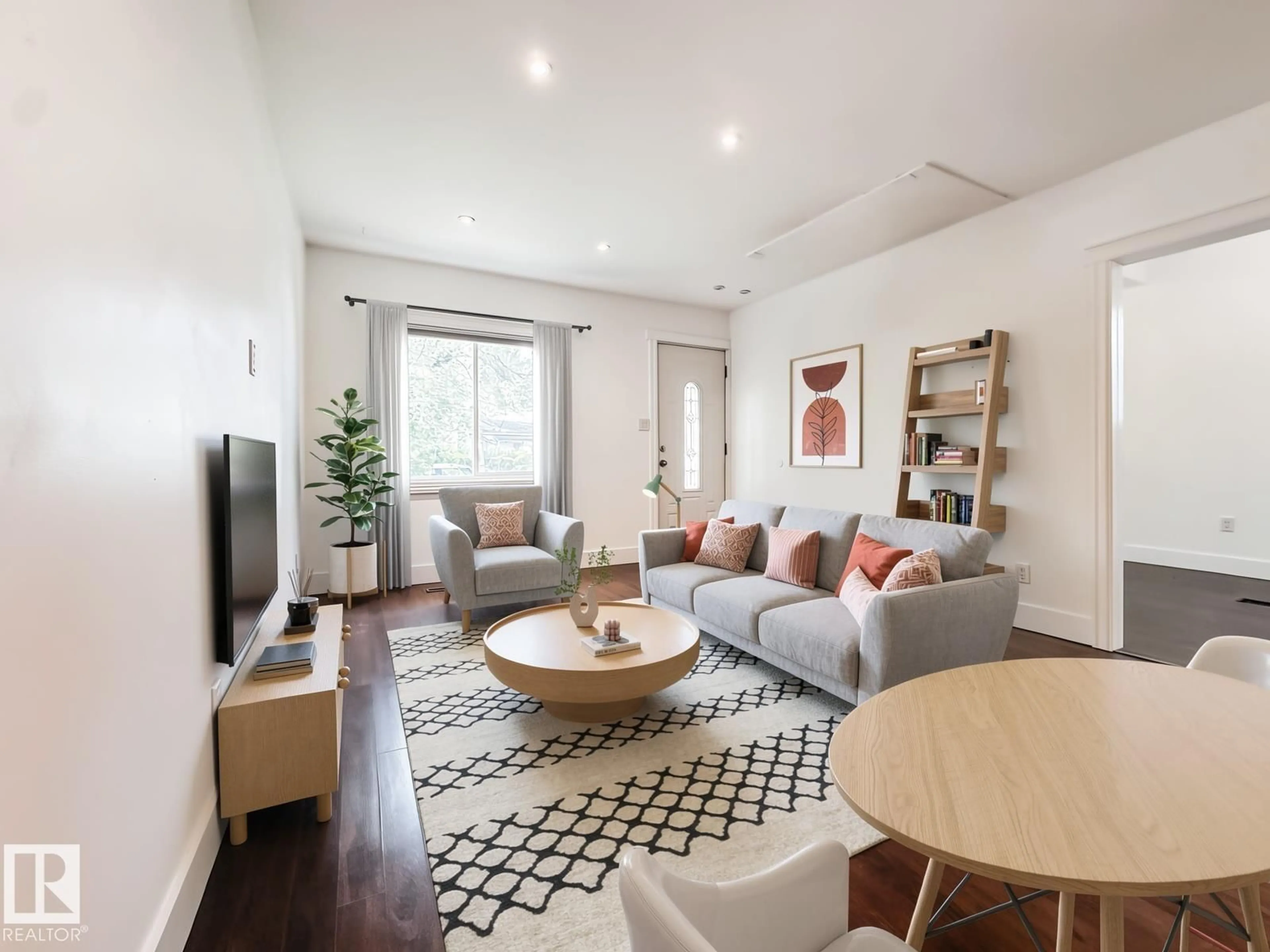 Living room with furniture, unknown for 9612 74 AV, Edmonton Alberta T6E1E6