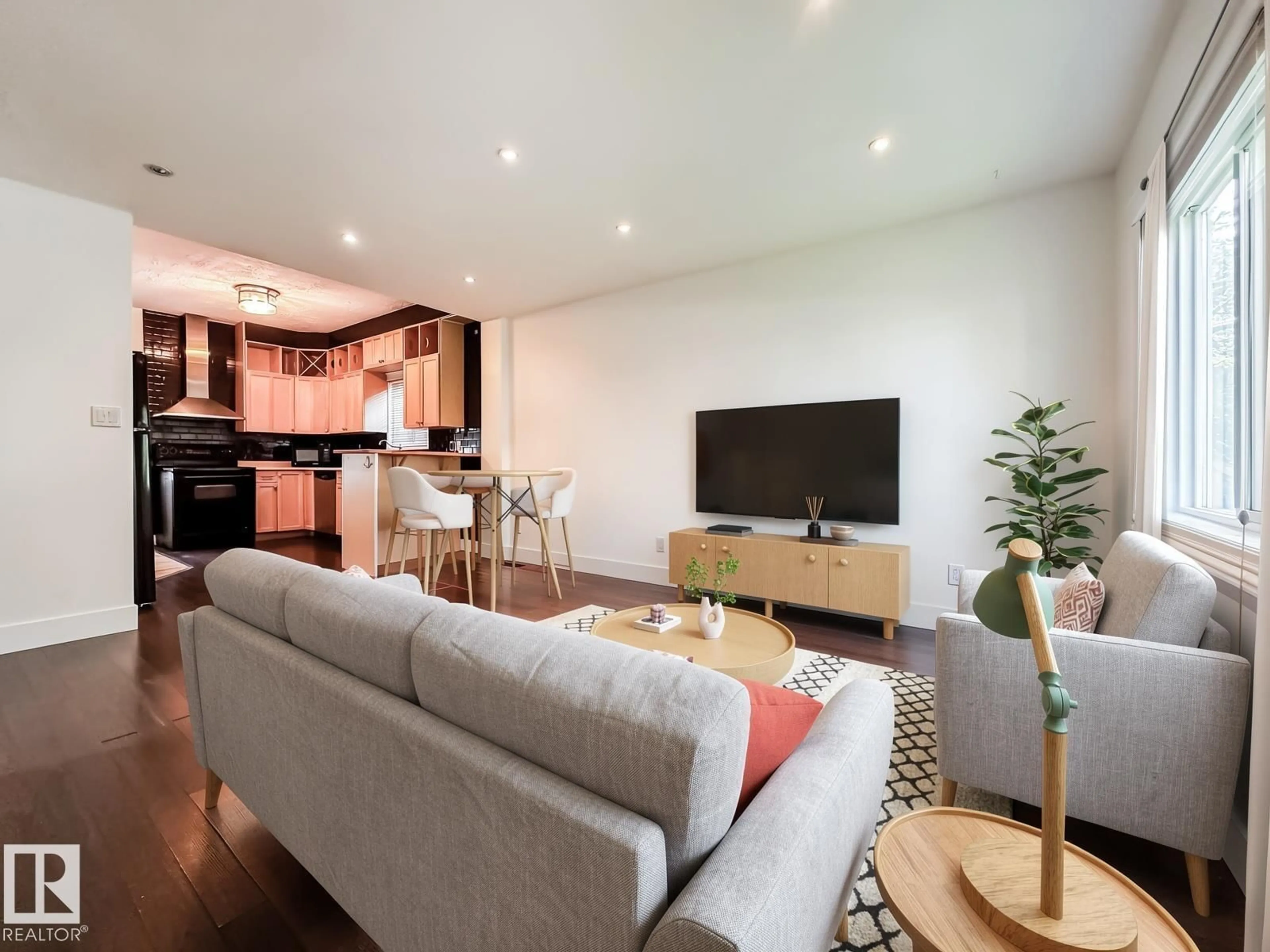 Living room with furniture, unknown for 9612 74 AV, Edmonton Alberta T6E1E6