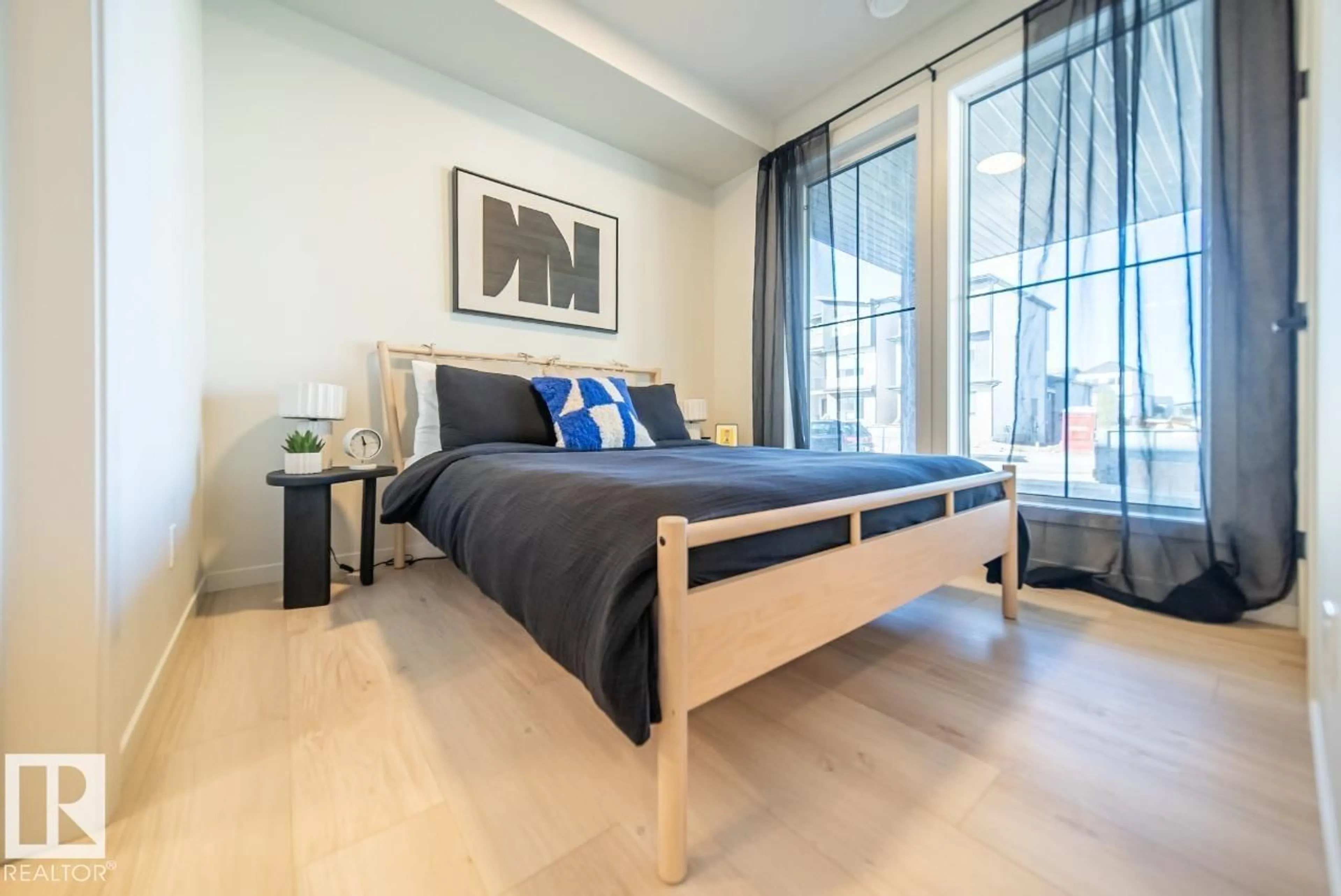 Bedroom with bed, wood/laminate floor for 88 DEVONSHIRE DR, Sherwood Park Alberta T8B0G7