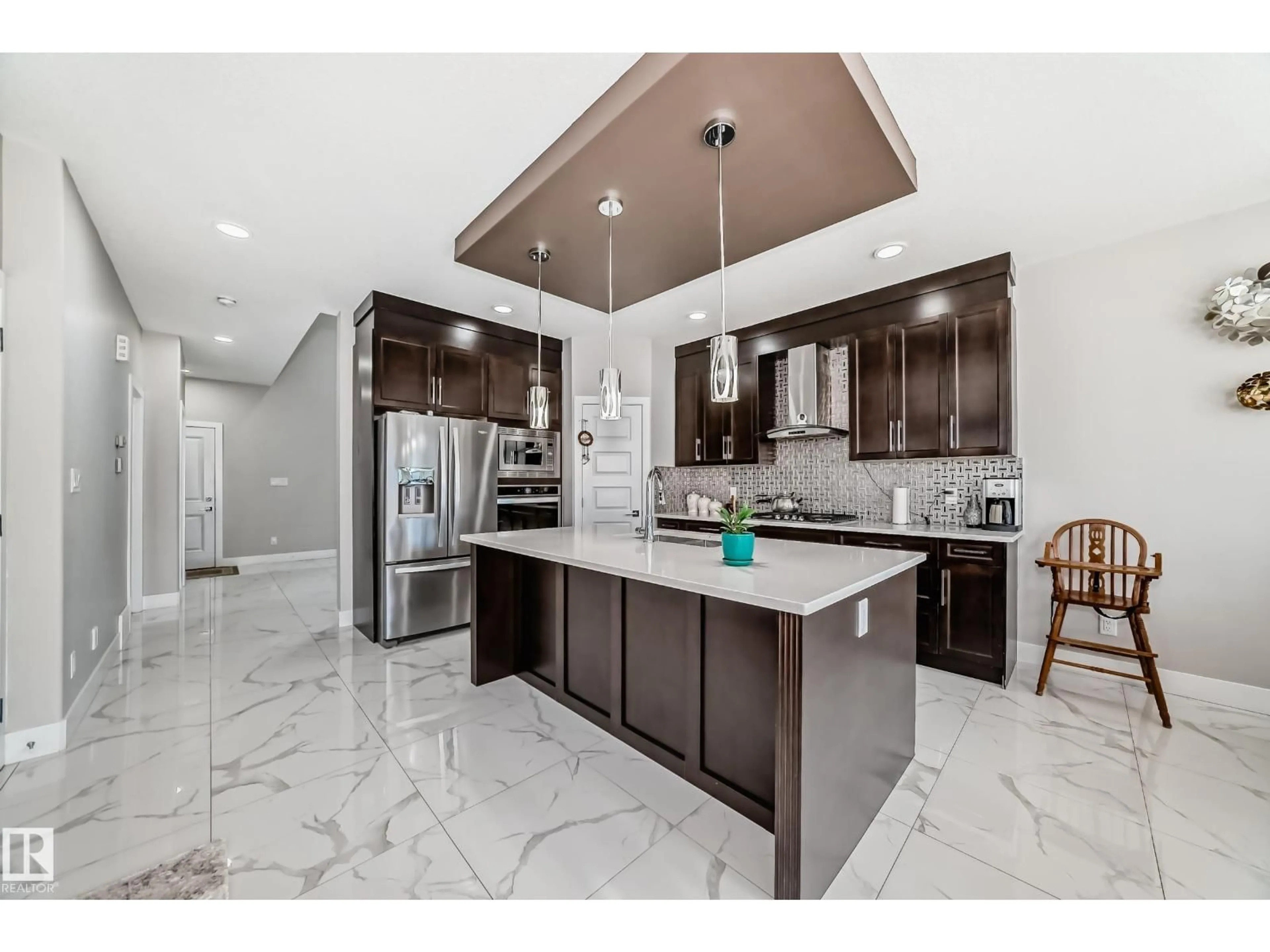Open concept kitchen, ceramic/tile floor for NW - 1238 26A ST, Edmonton Alberta T6T2J4
