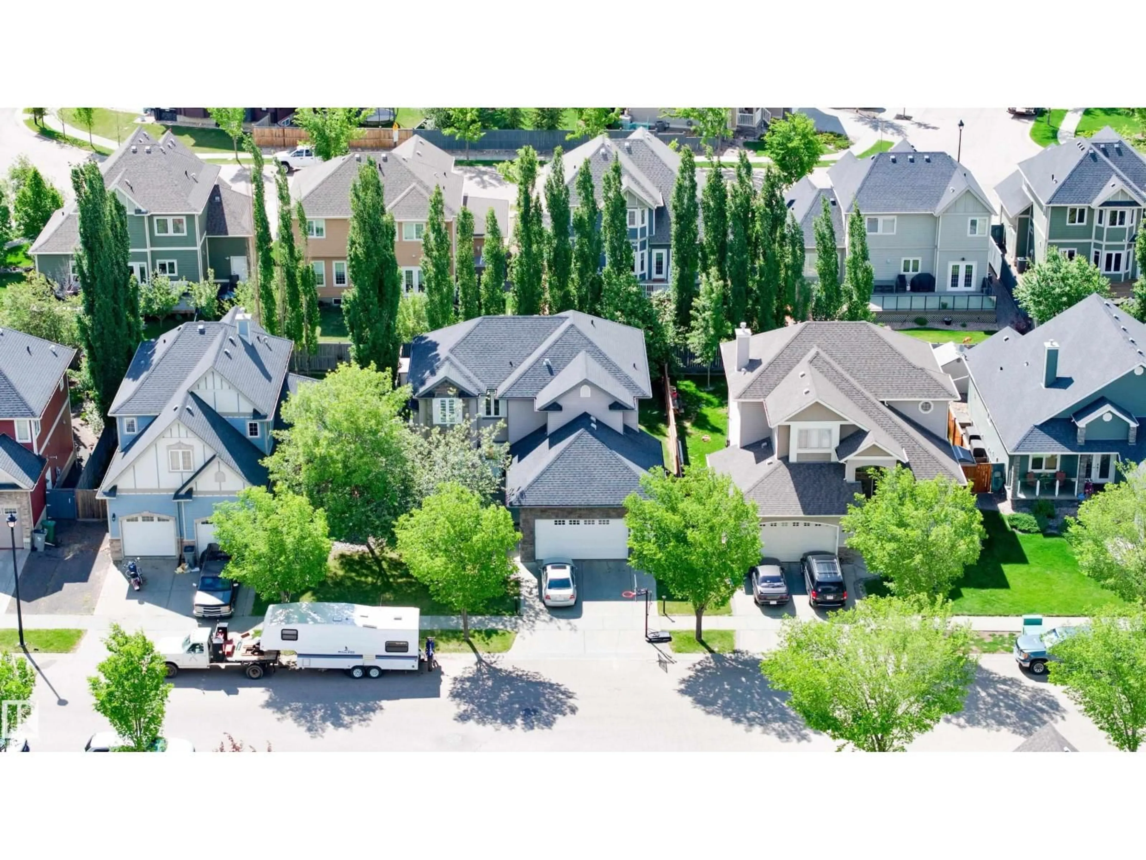 A pic from outside/outdoor area/front of a property/back of a property/a pic from drone, street for 5206 CERCLE CIEL CR, Beaumont Alberta T4X1W5