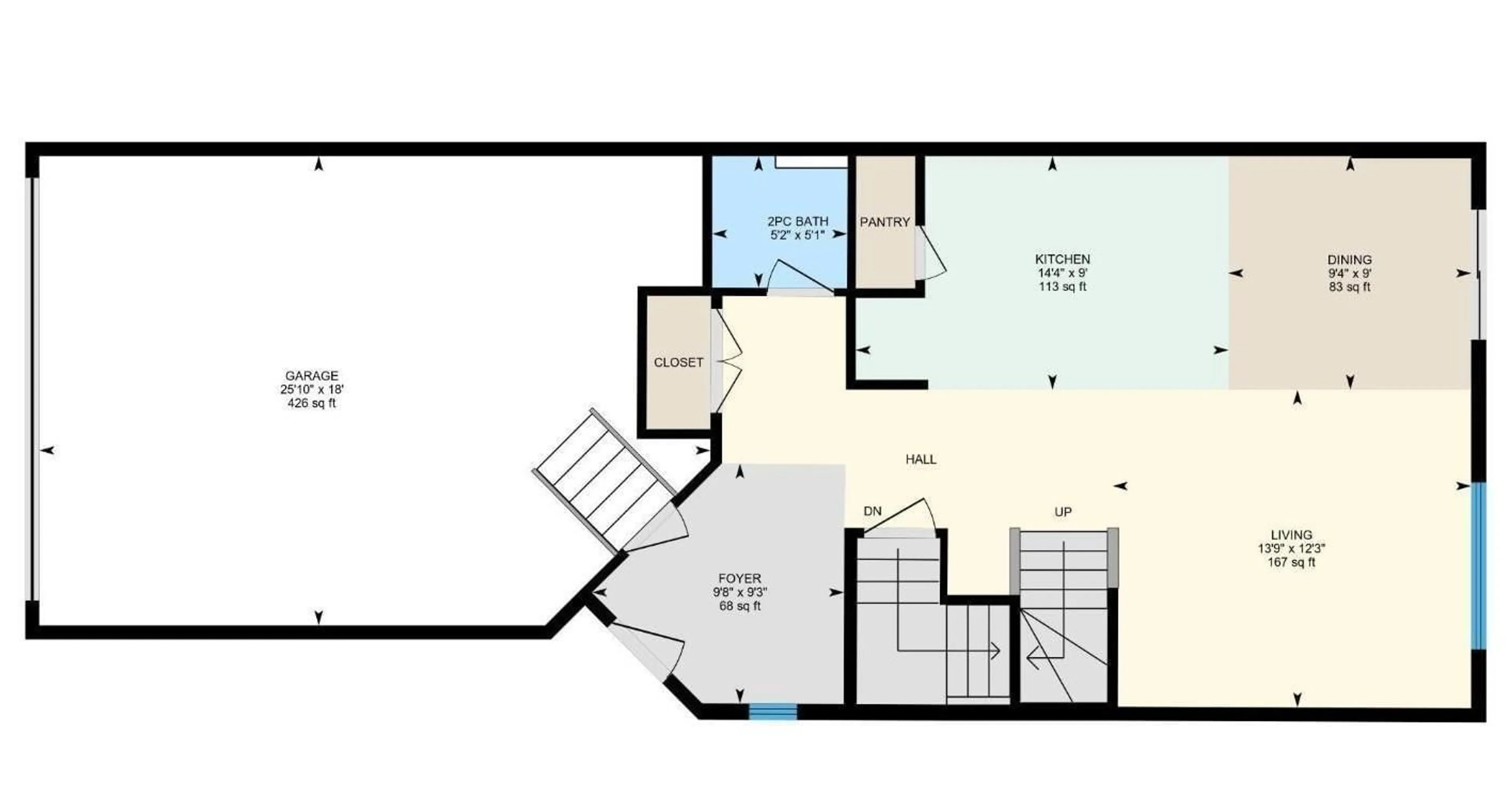 Floor plan for 6404 27 AV, Edmonton Alberta T6X3G4