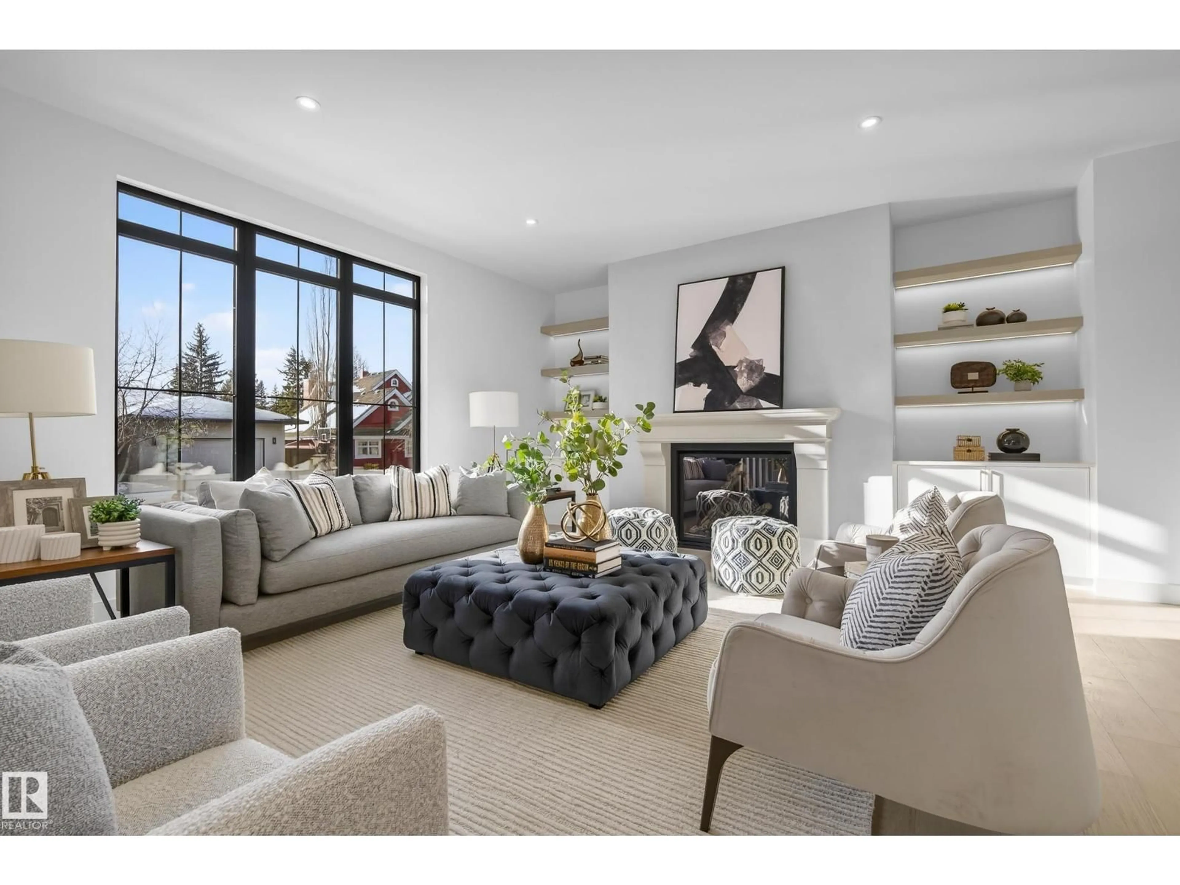 Living room with furniture, unknown for 14320 MACKENZIE DR, Edmonton Alberta T5R5V7
