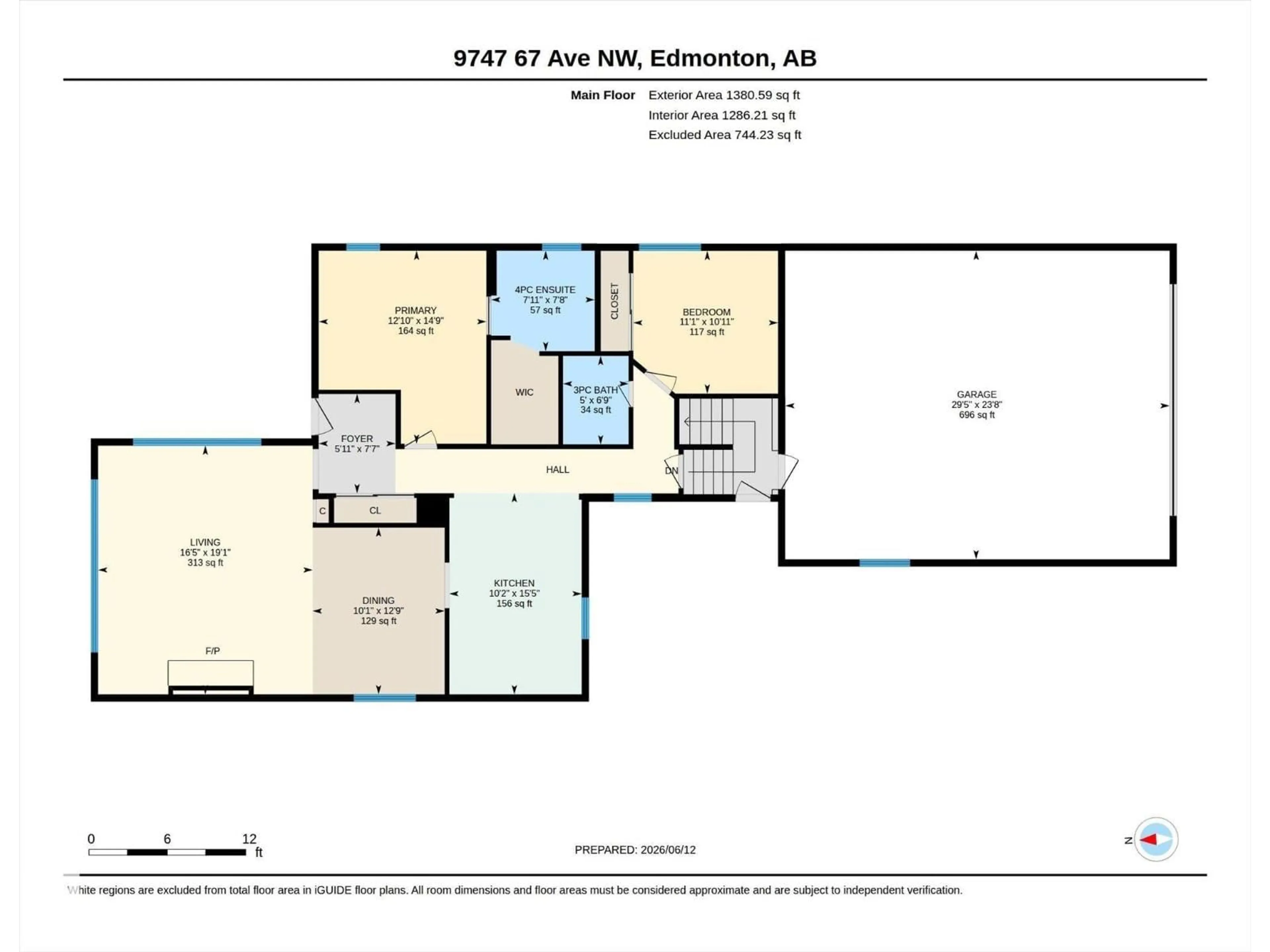 Floor plan for NW - 9747 67 AV, Edmonton Alberta T6E0P1