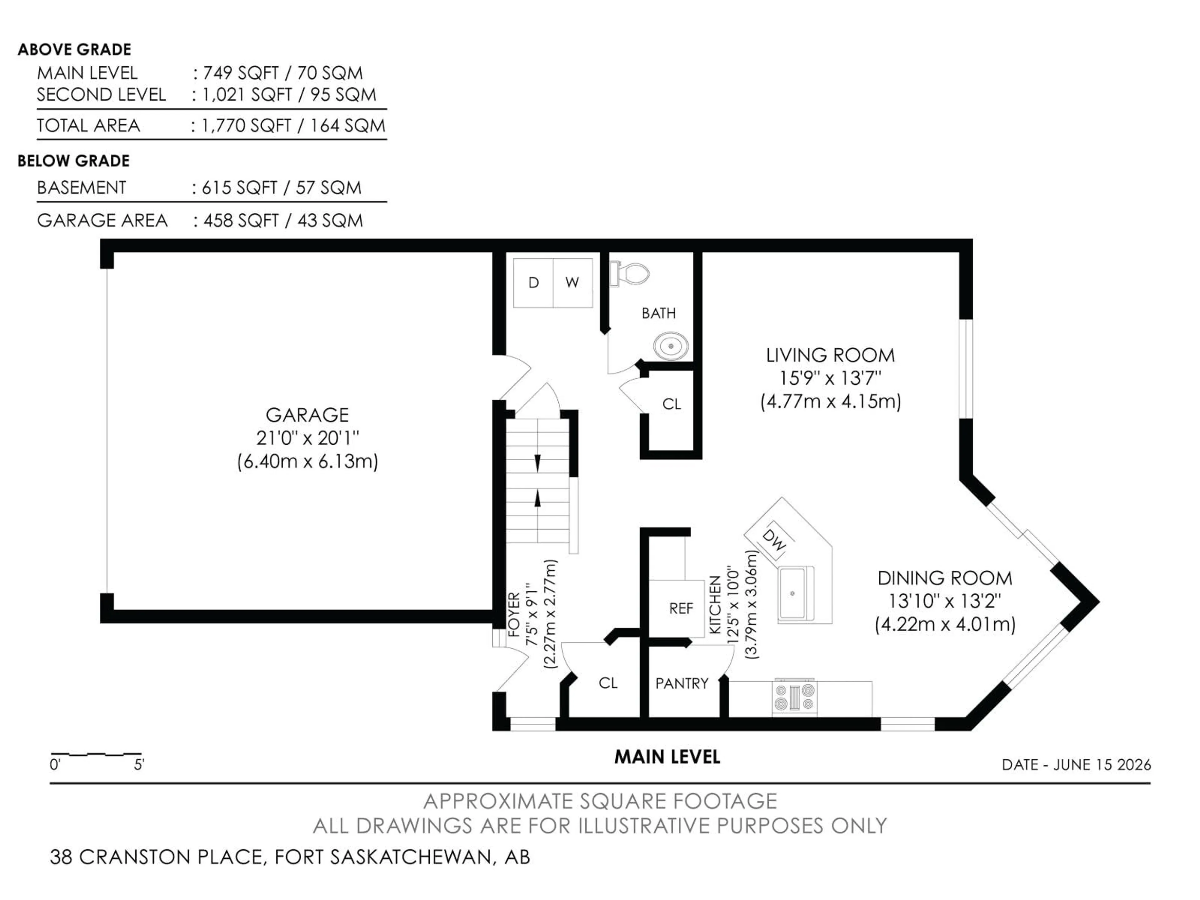 Floor plan for 38 CRANSTON PL, Fort Saskatchewan Alberta T8L0K7
