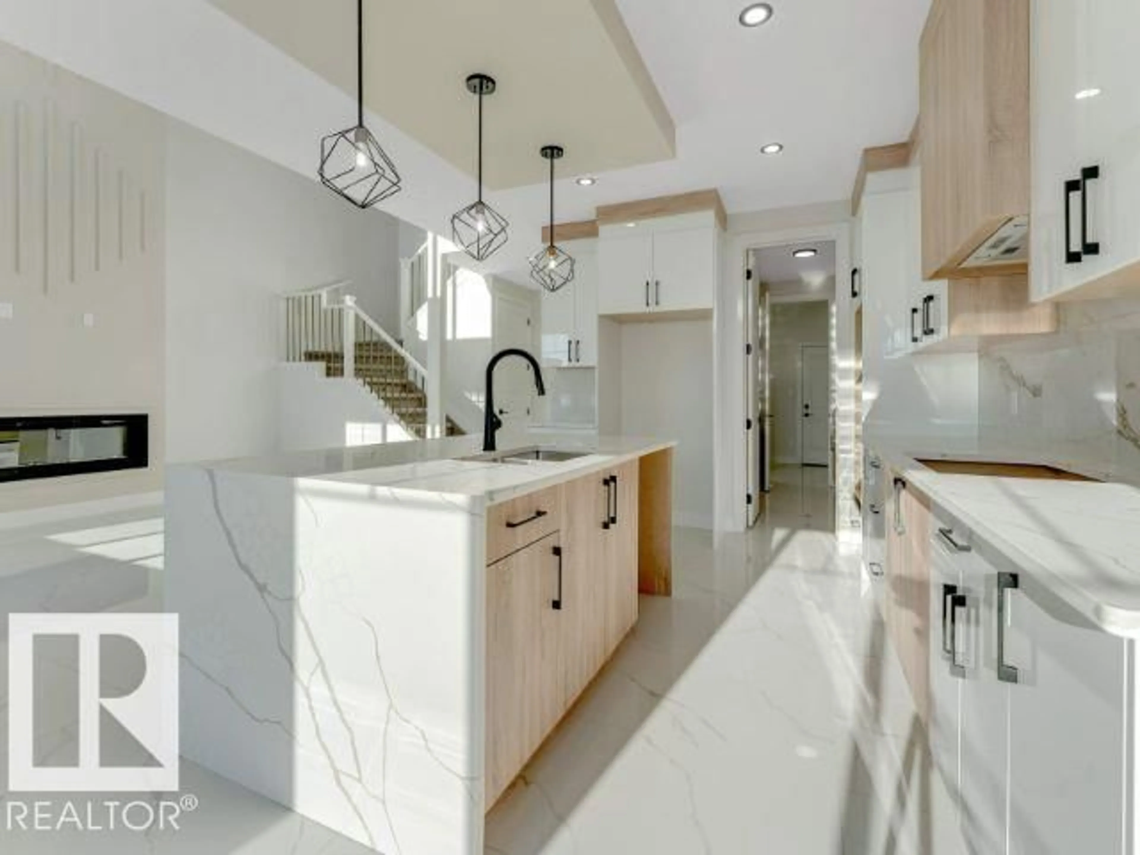 Open concept kitchen, ceramic/tile floor for 4308 36 ST, Beaumont Alberta T4X3G6