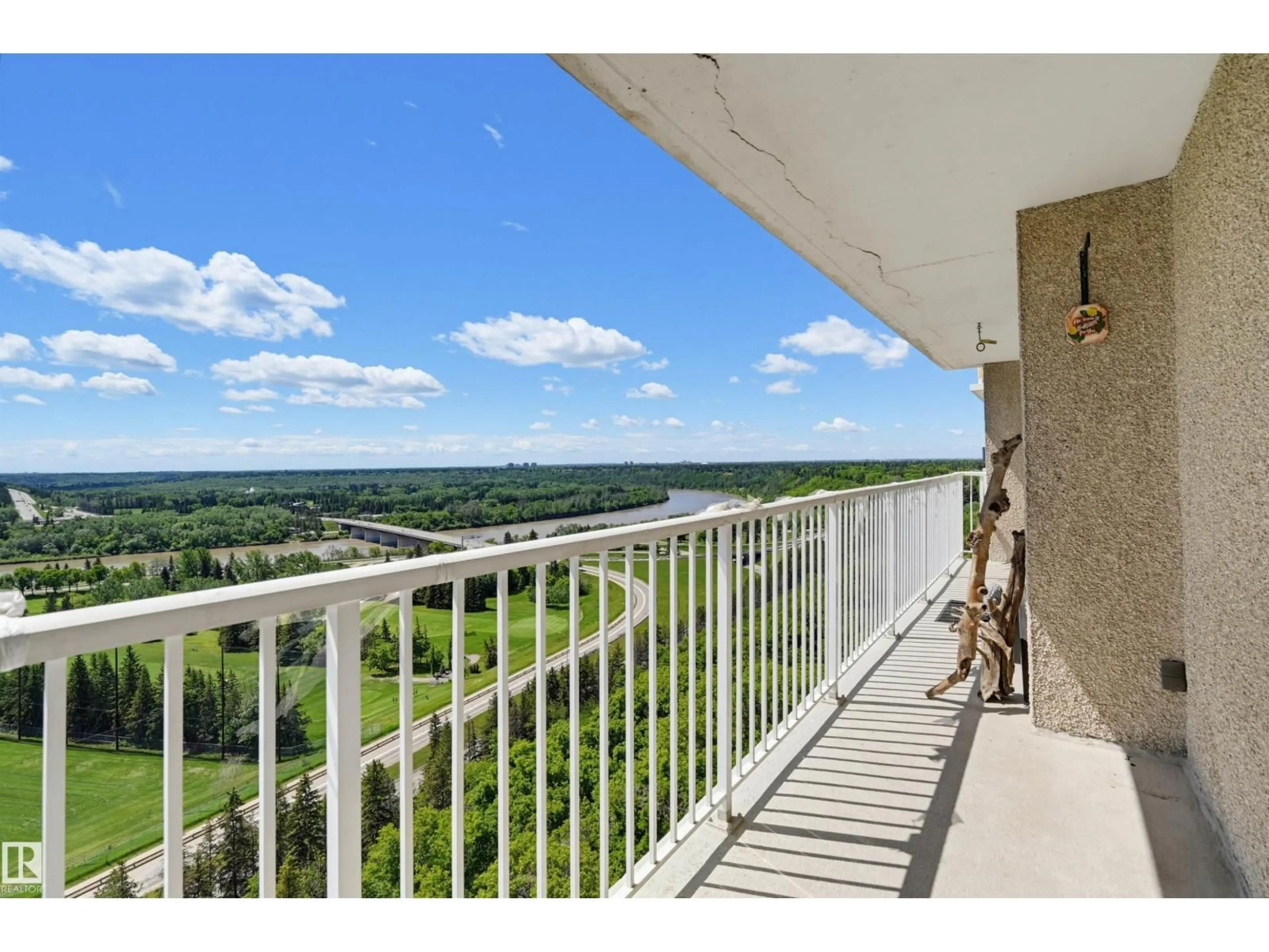 Balcony in the apartment, water/lake/river/ocean view for #1006 - 12141 JASPER AV, Edmonton Alberta T5N3X8