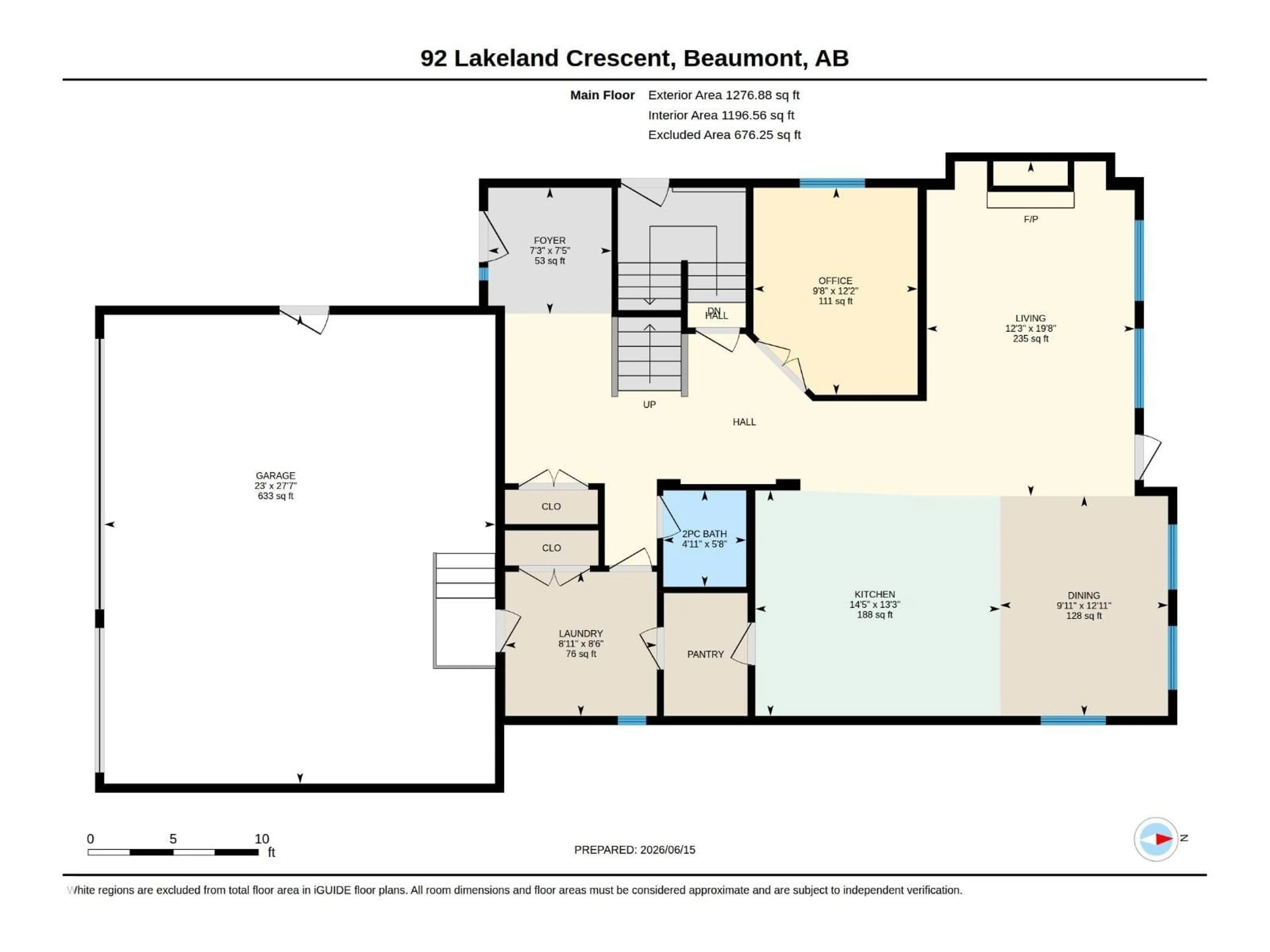 Floor plan for 92 LAKELAND CR, Beaumont Alberta T5X0B5