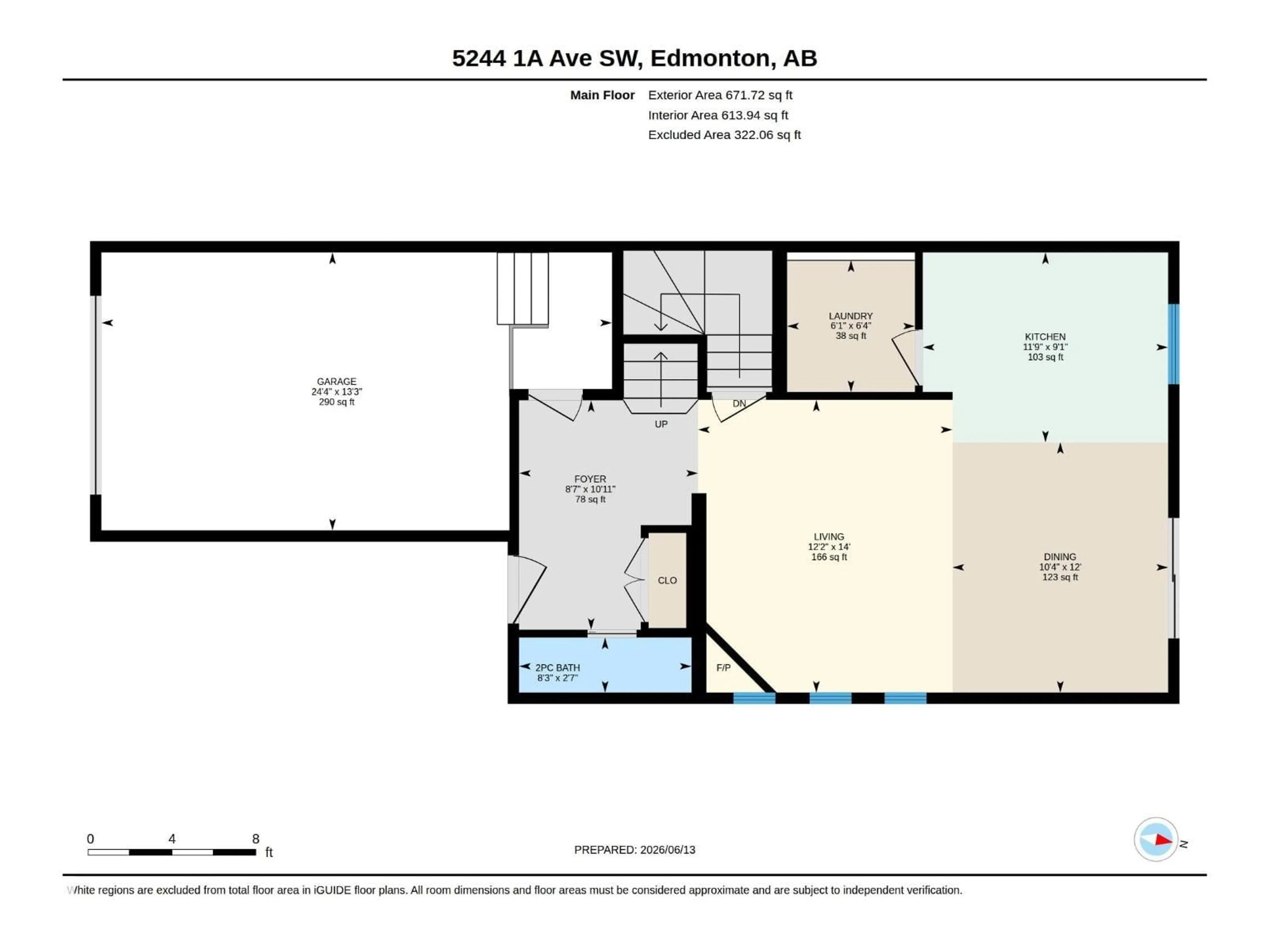 Floor plan for SW - 5244 1A AV, Edmonton Alberta T6X0X1