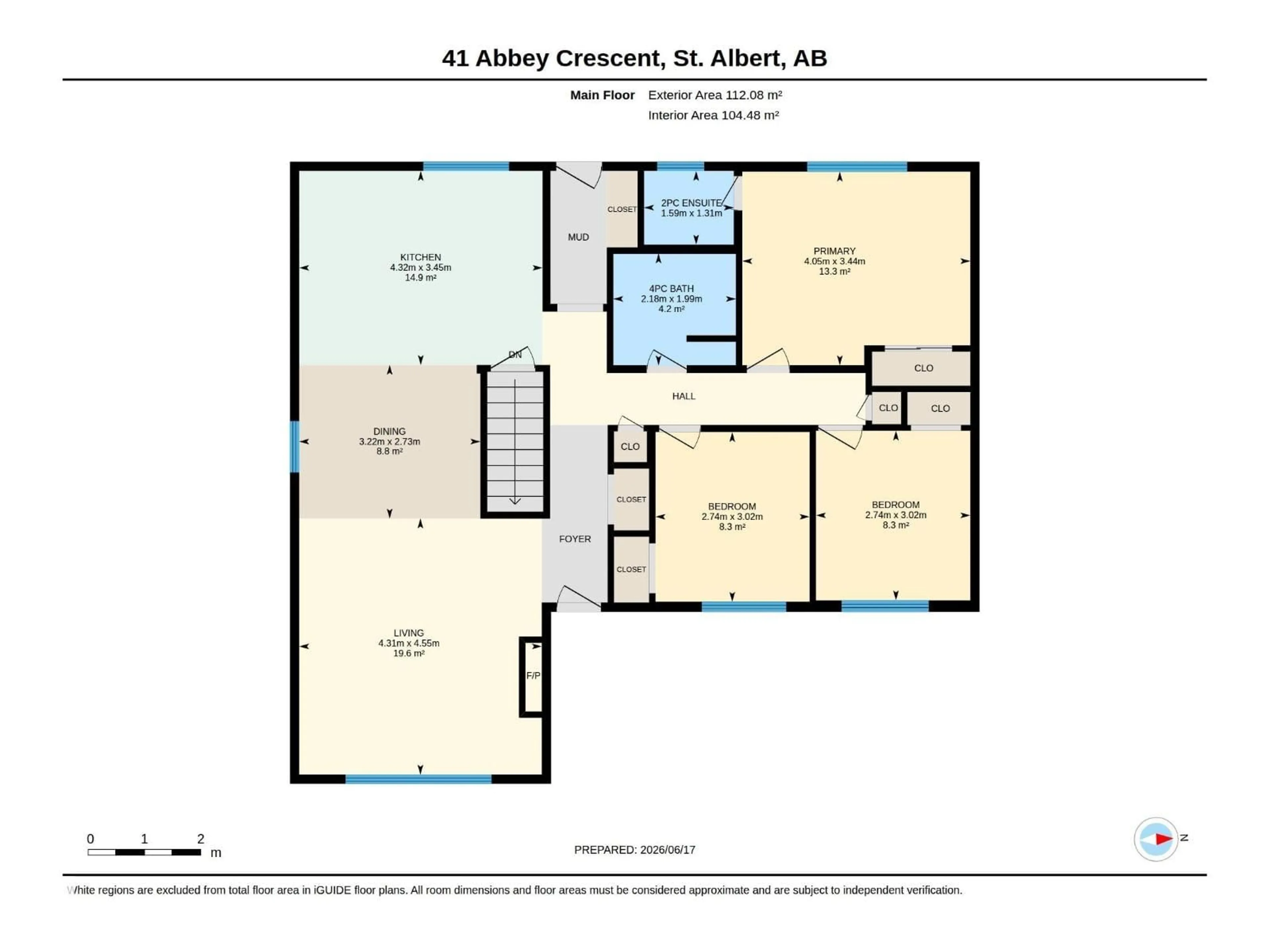 Floor plan for 41 ABBEY CR, St. Albert Alberta T8N2X3