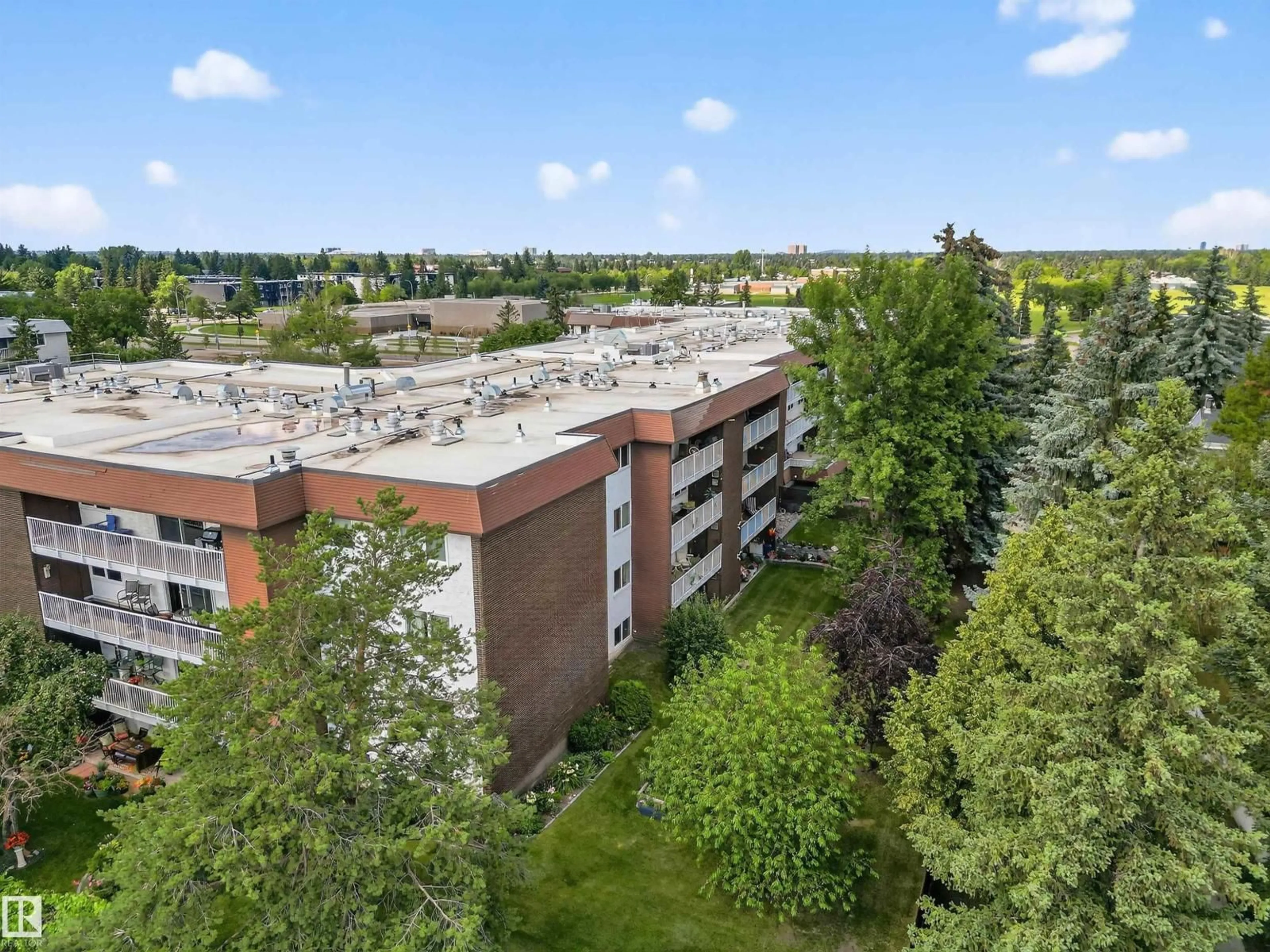 A pic from outside/outdoor area/front of a property/back of a property/a pic from drone, unknown for #308 - 14810 51 AVE NW, Edmonton Alberta T6H5G5