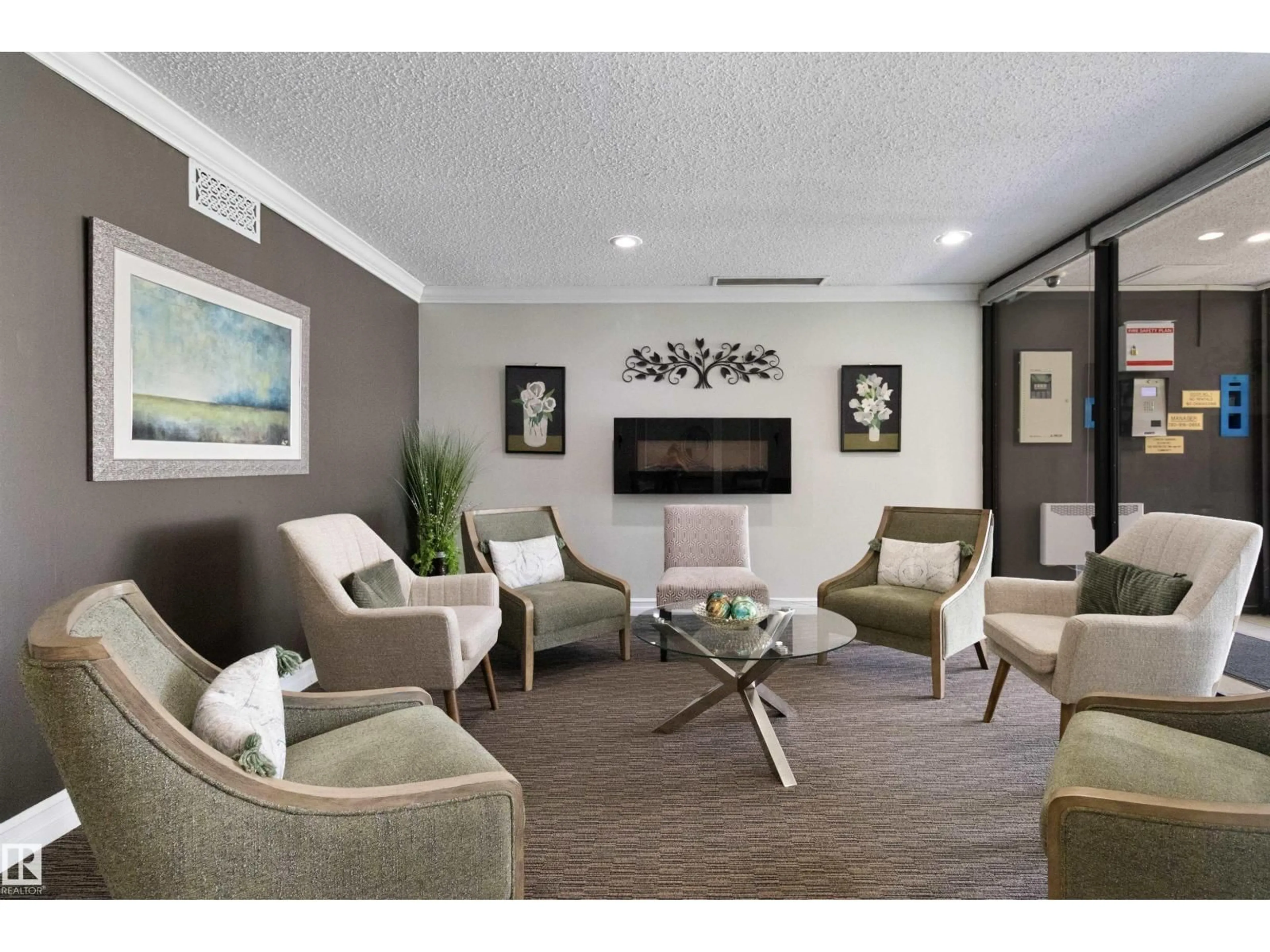 Living room with furniture, unknown for #308 - 14810 51 AVE NW, Edmonton Alberta T6H5G5