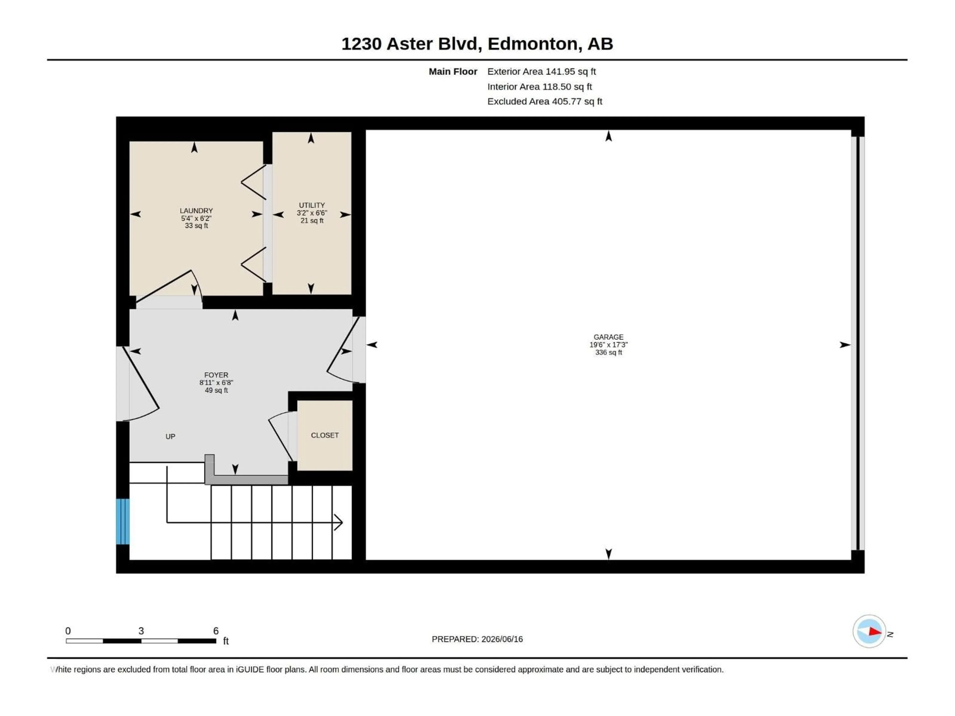 Floor plan for 1230 ASTER BV, Edmonton Alberta T6T2N8