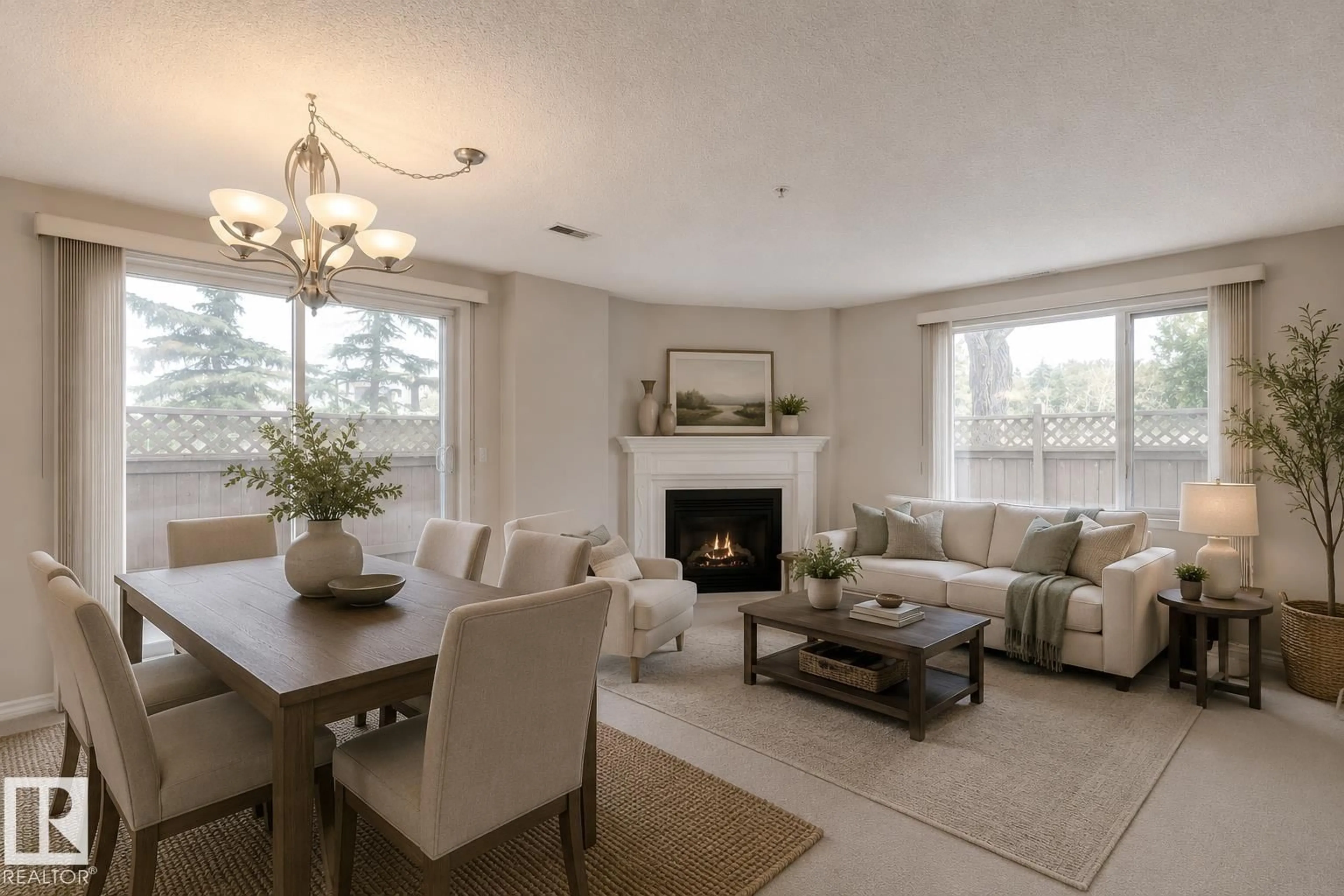 Living room with furniture, unknown for #102 - 10649 SASKATCHEWAN DR, Edmonton Alberta T6E6S8