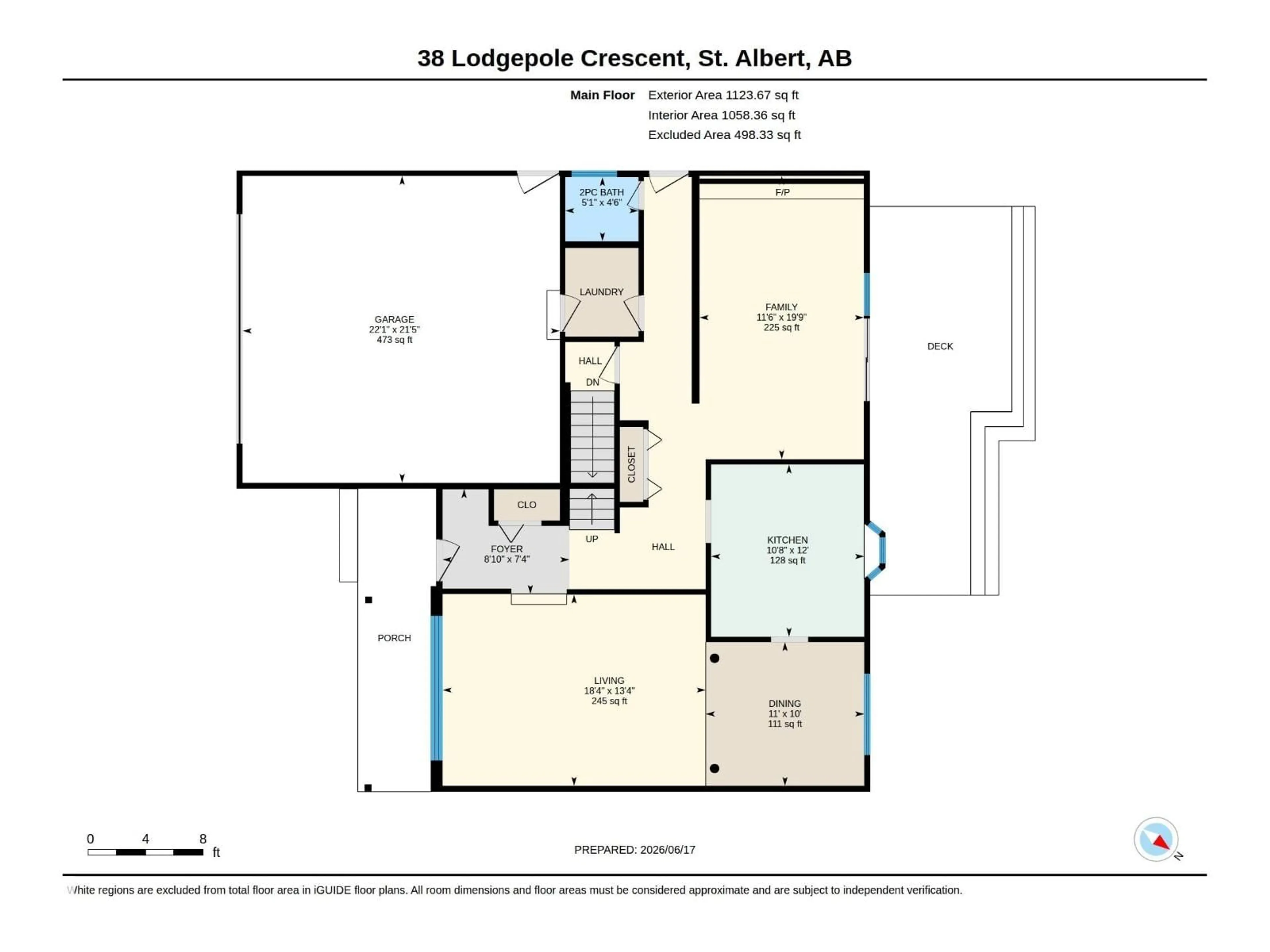 Floor plan for 38 LODGEPOLE CR, St. Albert Alberta T8N2R7