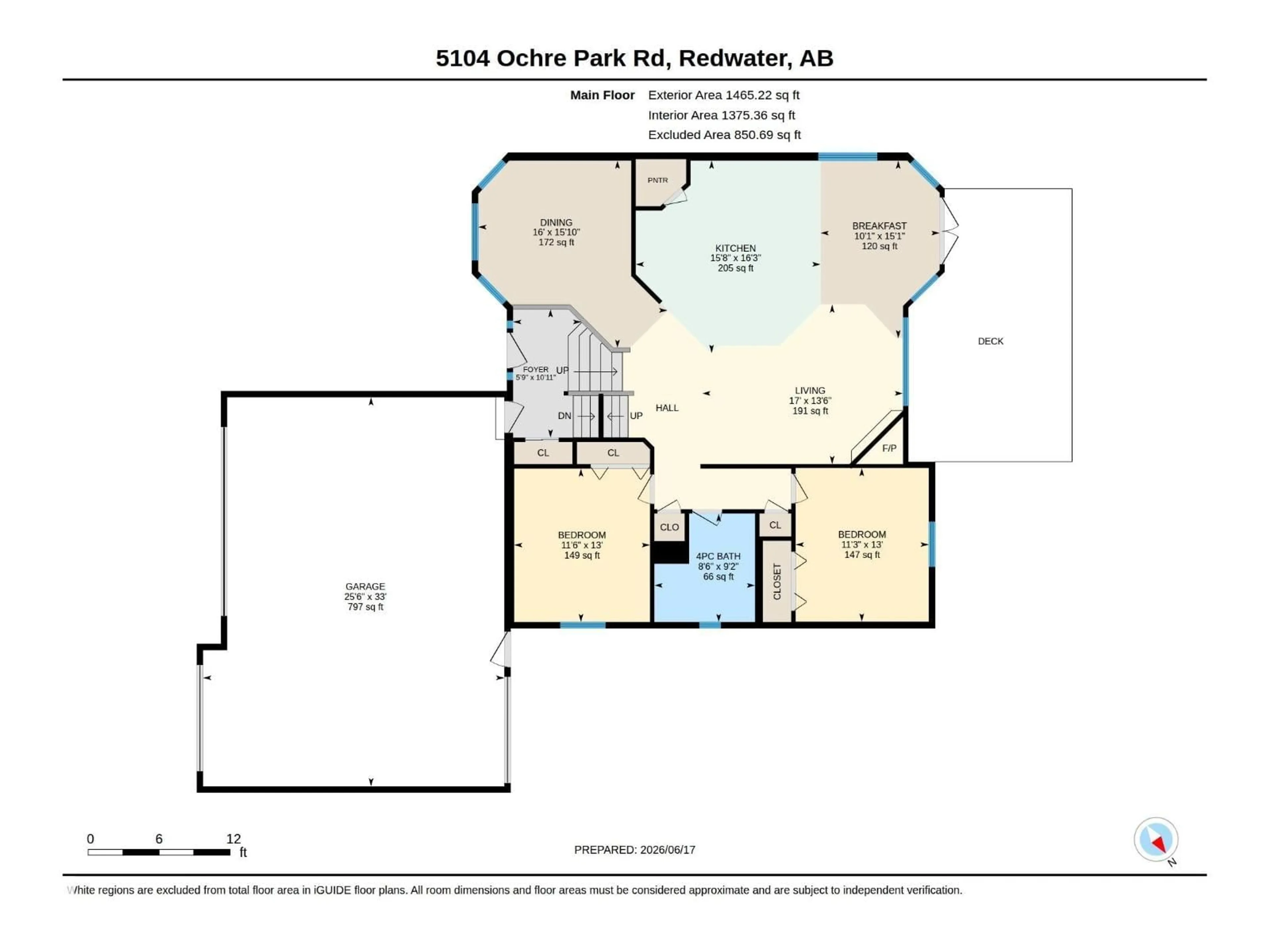 Floor plan for 5104 OCHRE RD, Redwater Alberta T0A2W0