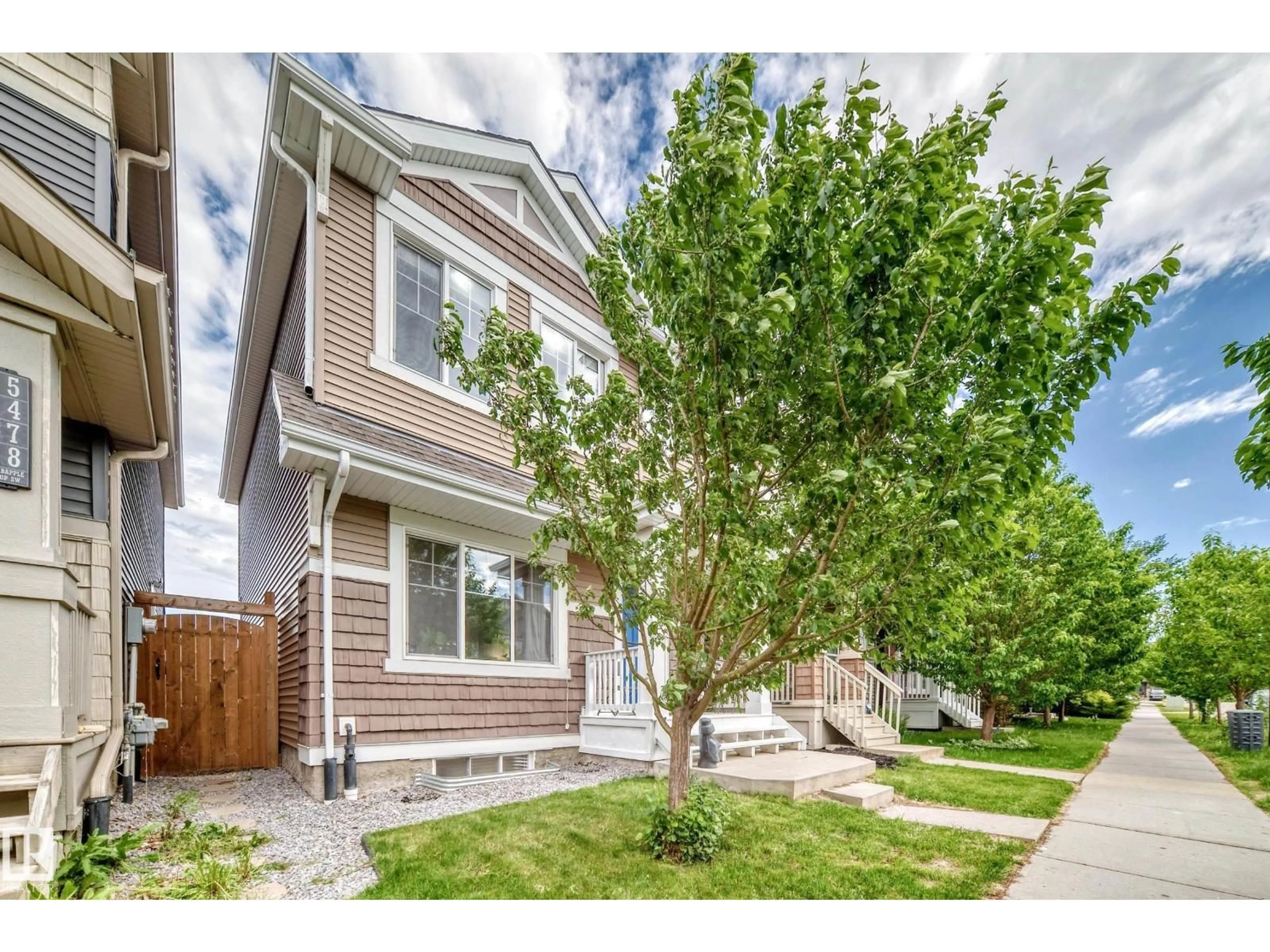 Home with vinyl exterior material, street for 5480 CRABAPPLE LO, Edmonton Alberta T6X1S5