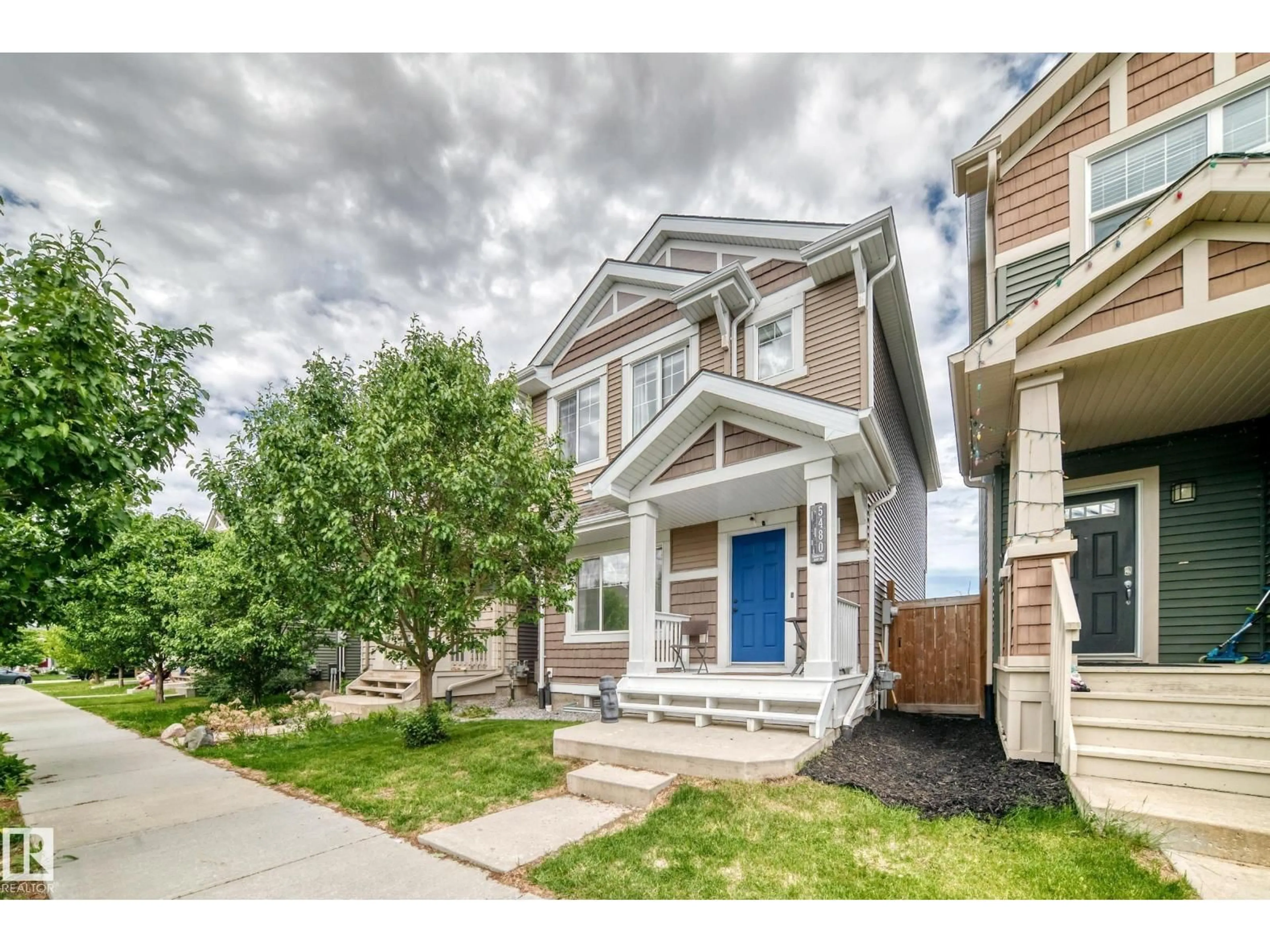 Home with vinyl exterior material, street for 5480 CRABAPPLE LO, Edmonton Alberta T6X1S5