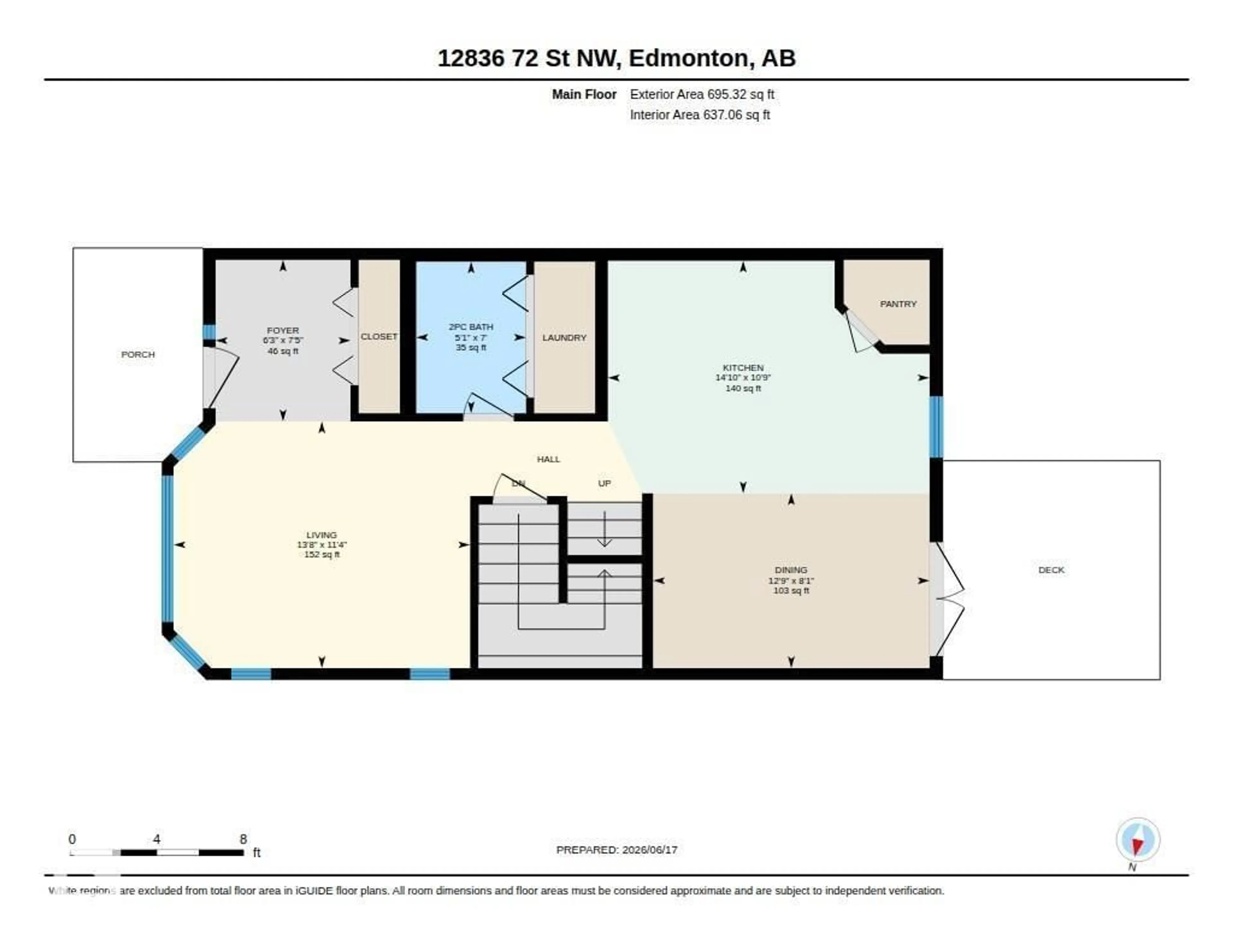 Floor plan for 12836 72 ST, Edmonton Alberta T5C0P5