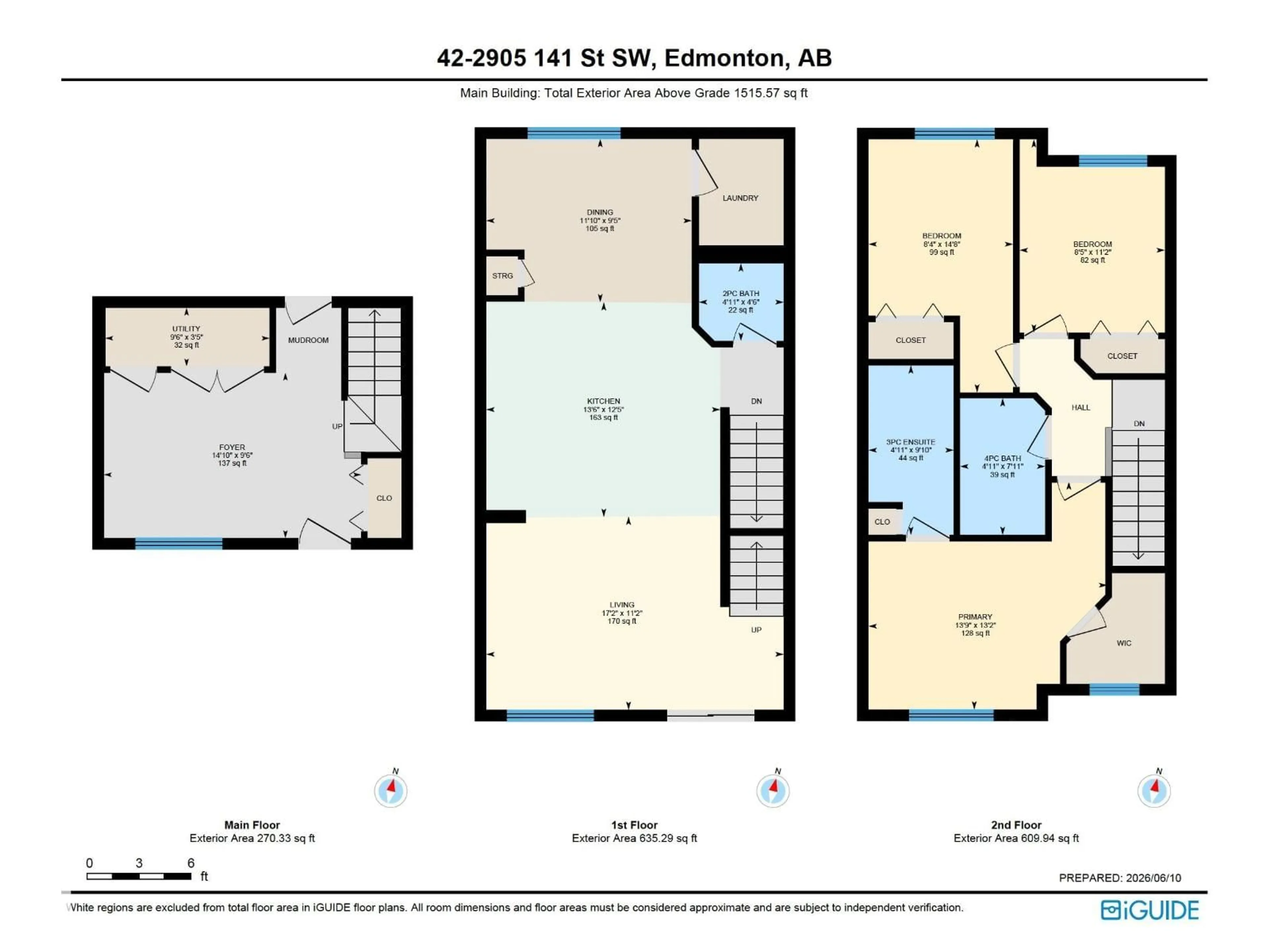 Floor plan for #42 - 2905 141 ST, Edmonton Alberta T6W3M4