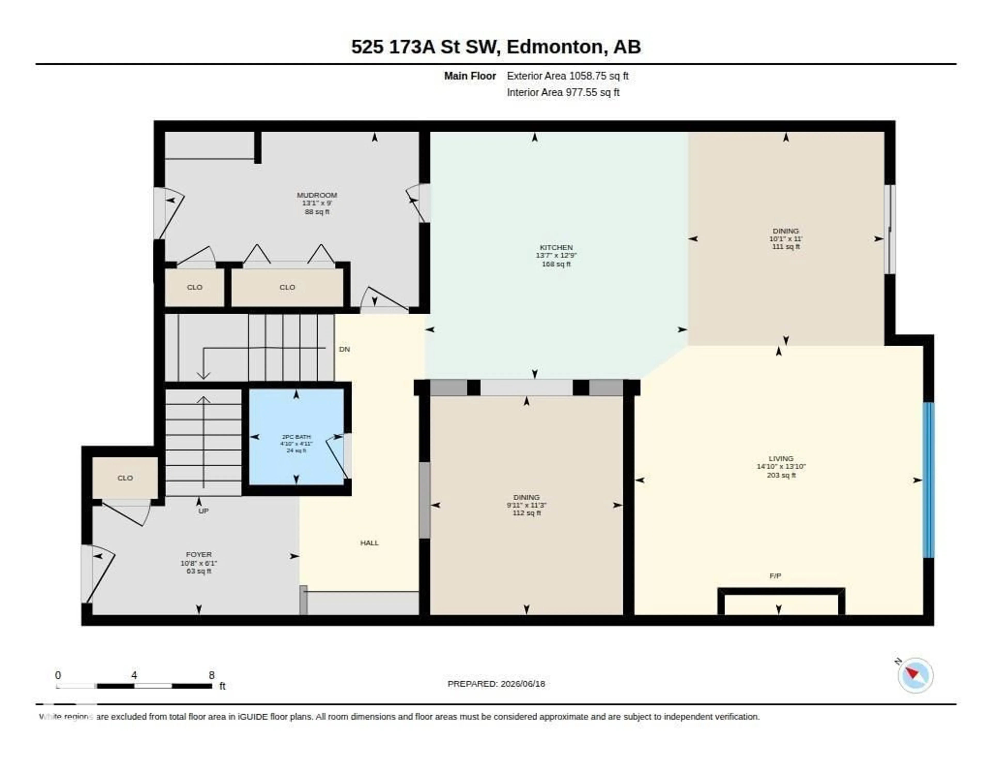 Floor plan for SW - 525 173A ST, Edmonton Alberta T6W0M6