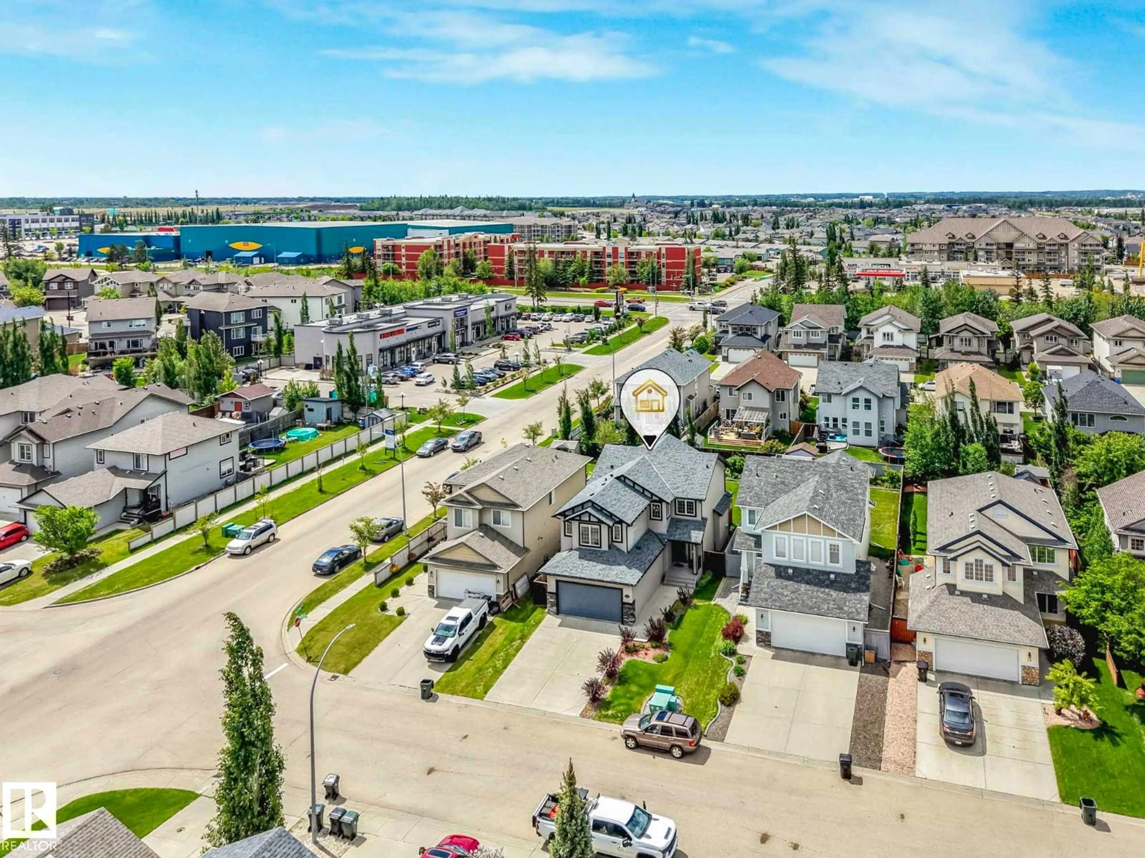 A pic from outside/outdoor area/front of a property/back of a property/a pic from drone, unknown for 32 HARRINGTON BA, Spruce Grove Alberta T7X0G7