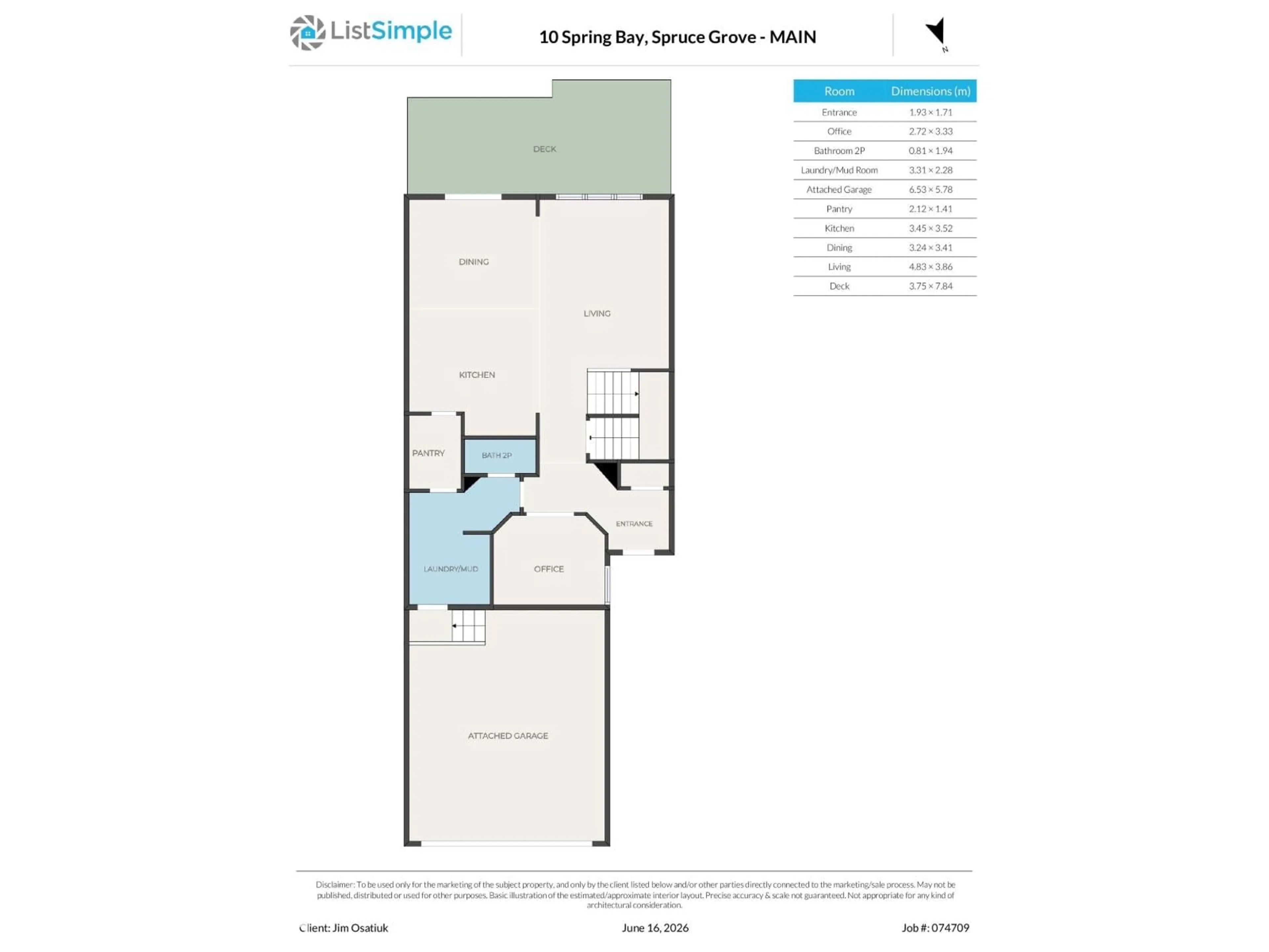 Floor plan for 10 SPRING BA, Spruce Grove Alberta T7X0L5