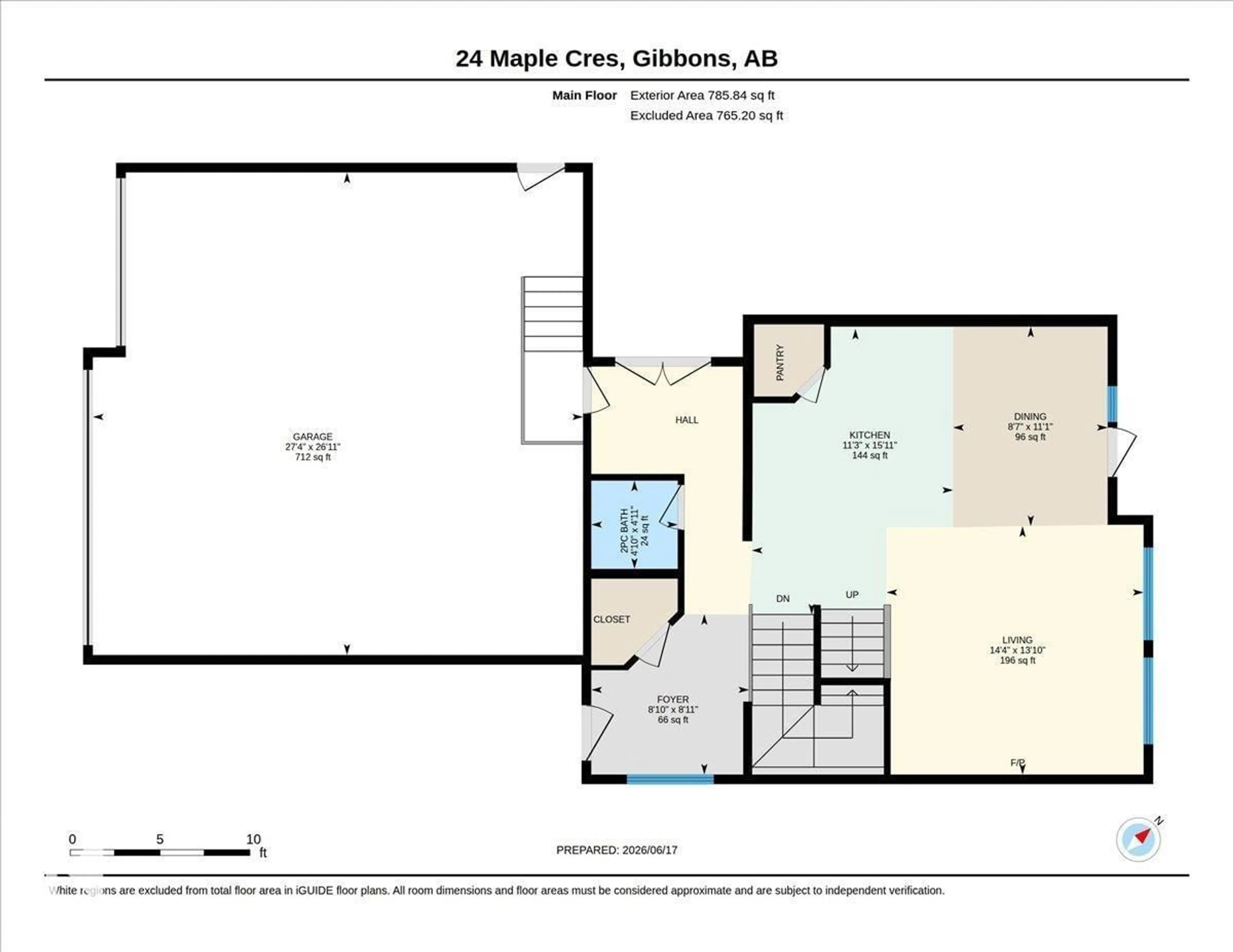 Floor plan for 24 MAPLE CR, Gibbons Alberta T0A1N0